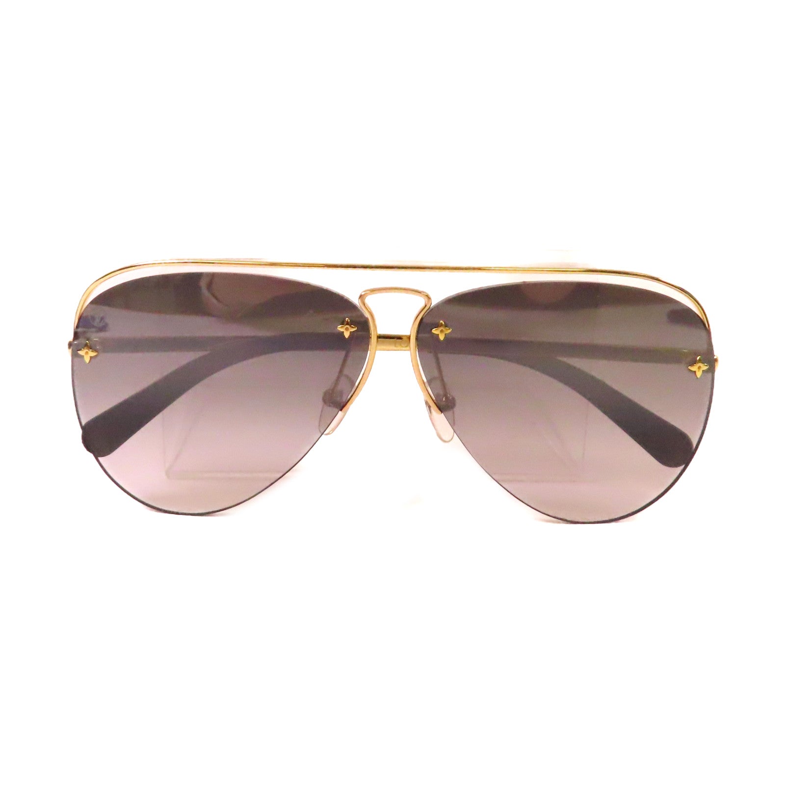 LOUIS VUITTON 【激減優惠】金屬/PVC Sunglasses太陽眼鏡黑色/金色