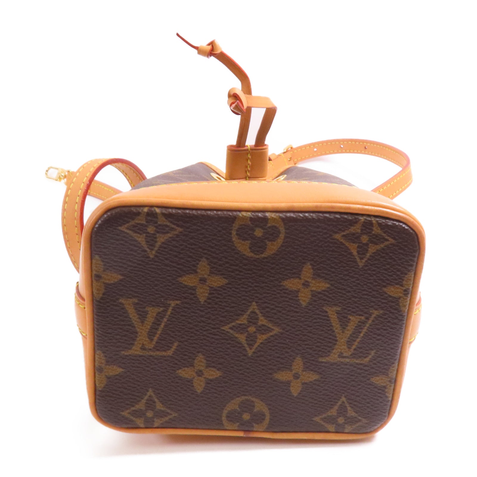 LOUIS VUITTON LV GHW Nano Noe 2way Handbag M81266 Monogram Brown