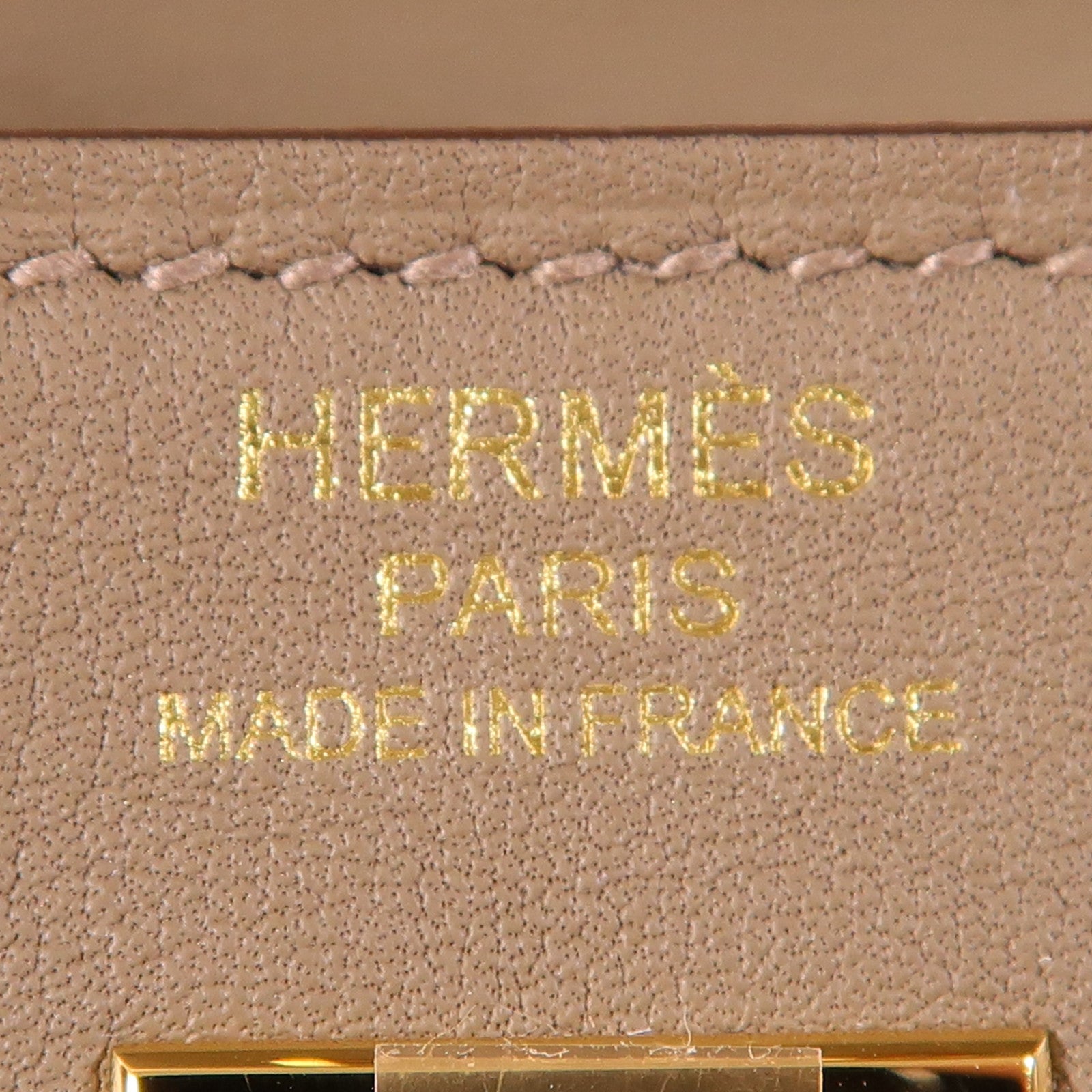 HERMES Swift皮革Kelly Moove金扣肩背袋Etoupe