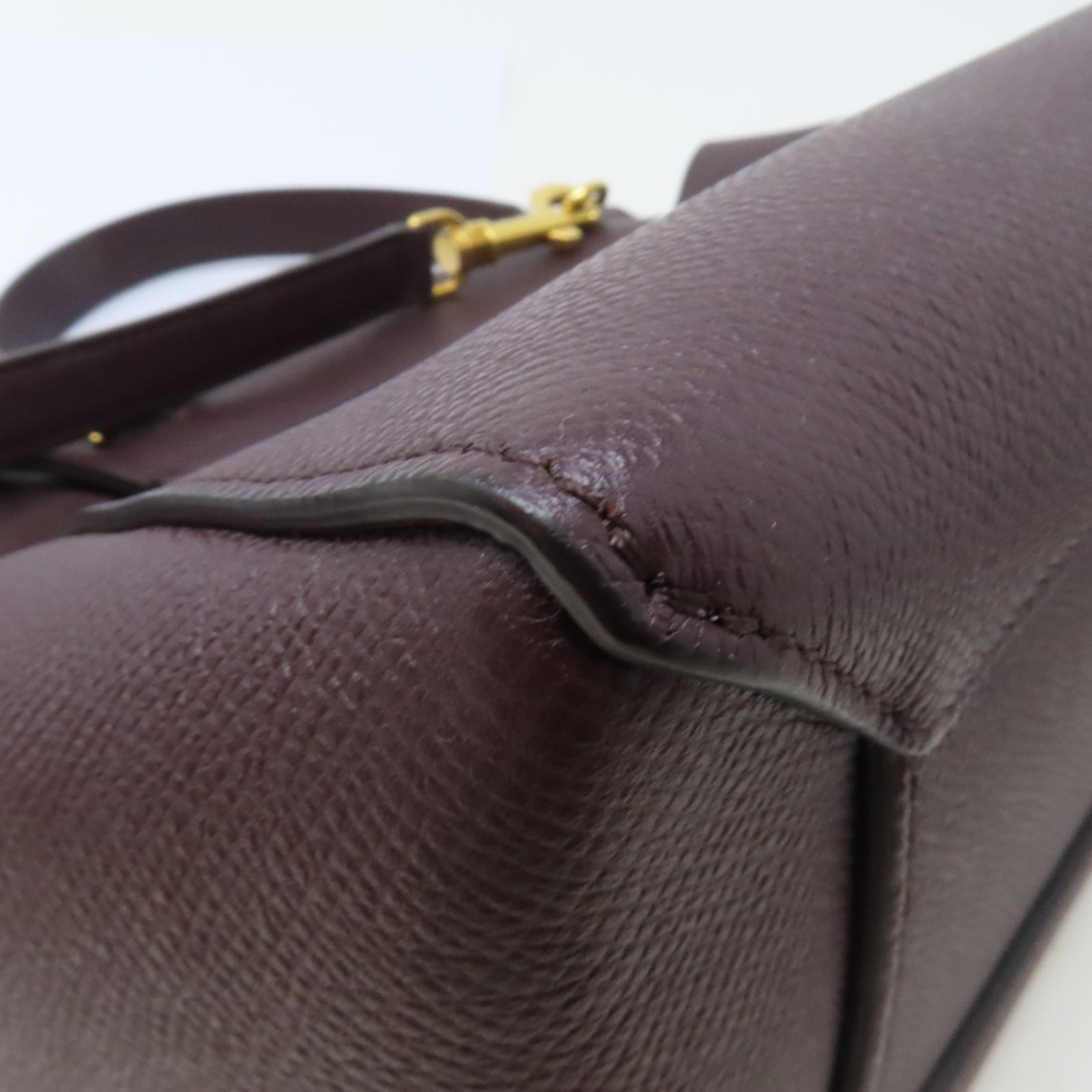 CELINE 【激減優惠】牛皮皮革Belt Bag金扣手挽肩背兩用袋紫色