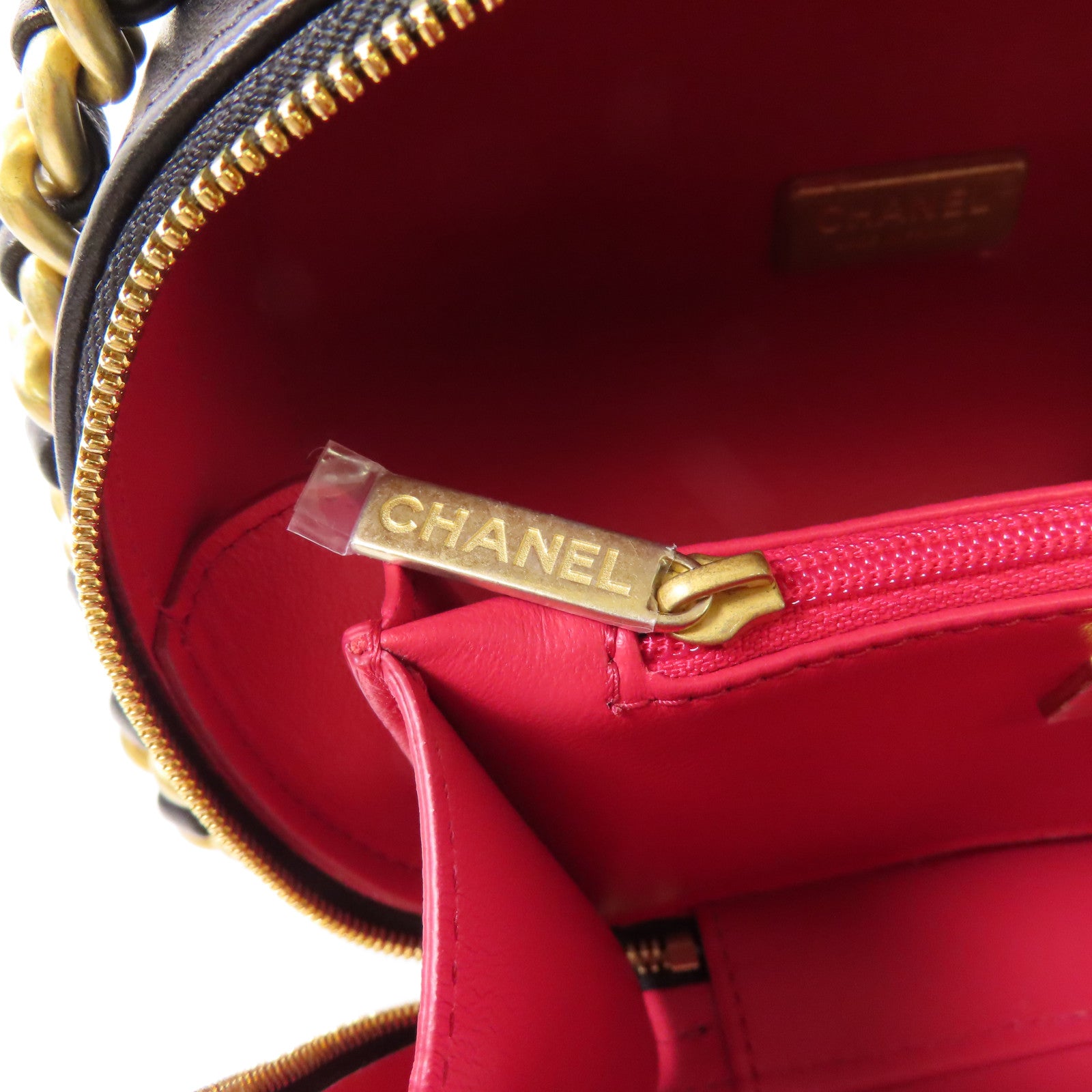 CHANEL 【激減優惠】牛皮皮革Chain Shoulder金扣鏈帶手挽肩背兩用袋