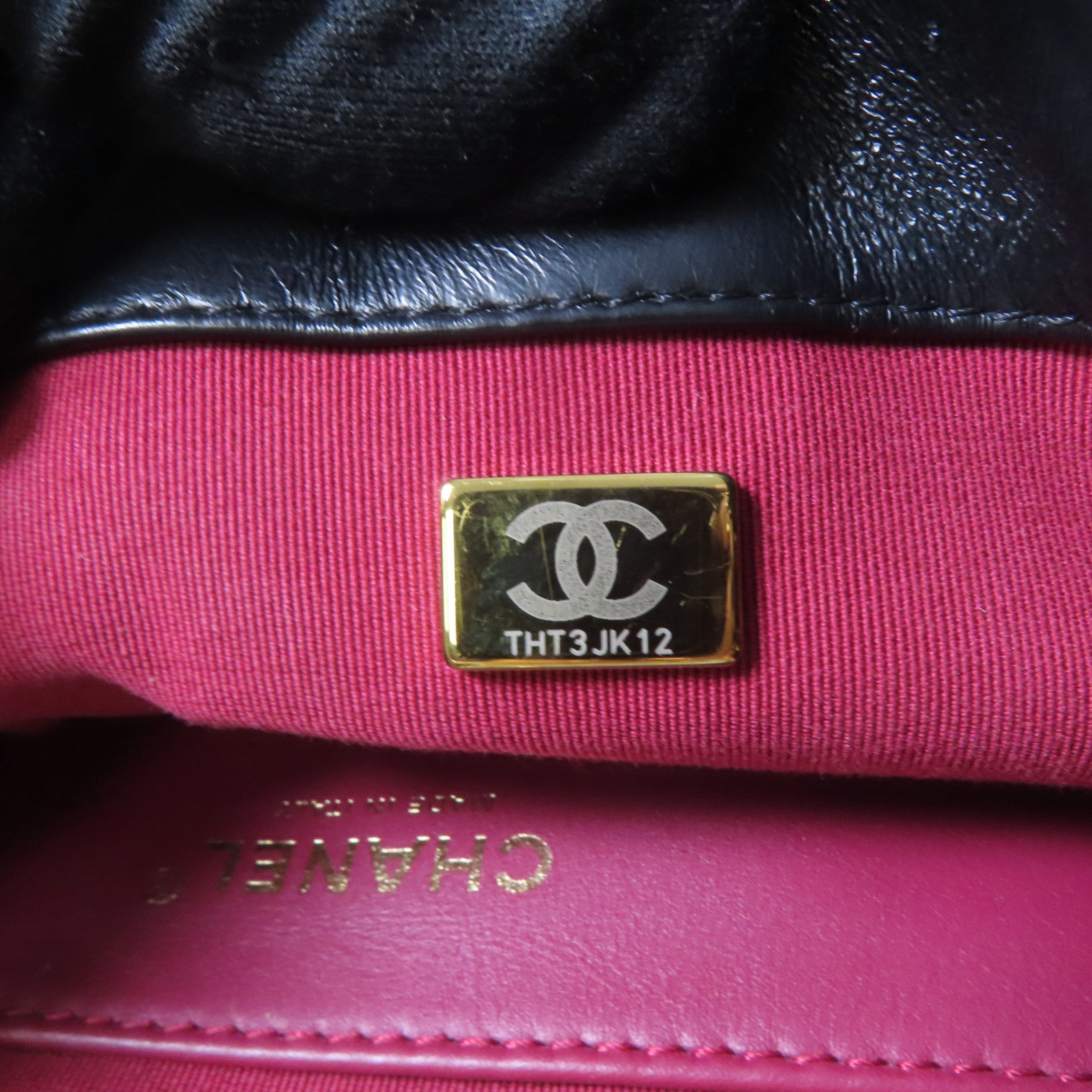 CHANEL 菱格羊皮皮革Shoulder Bag金扣鏈帶肩背袋黑色