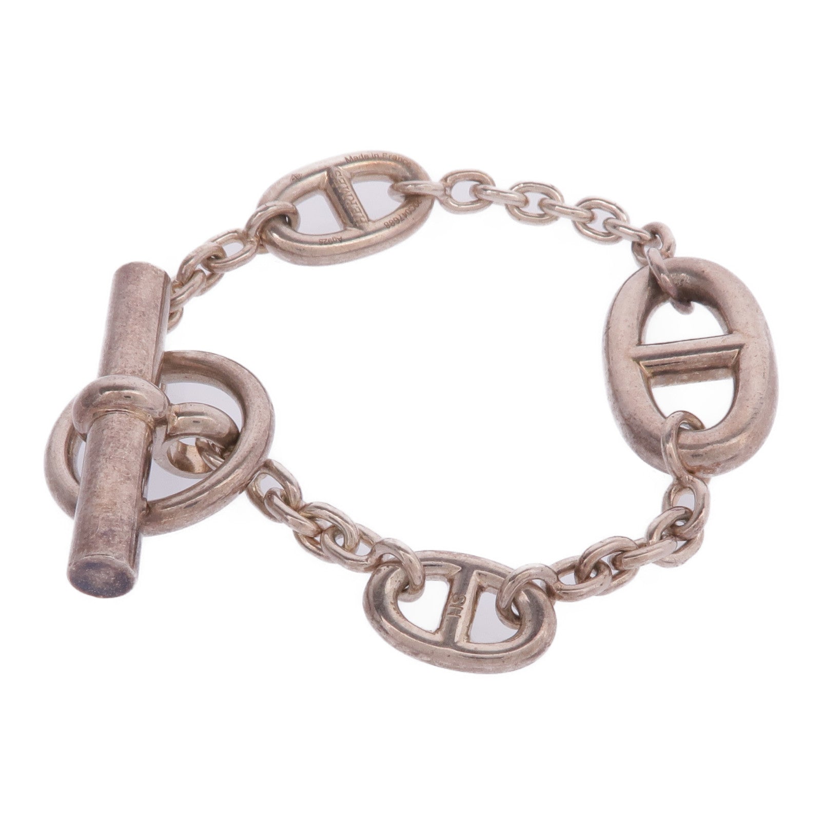 HERMES 925純銀Chaine d'ancre Bracelet手鏈