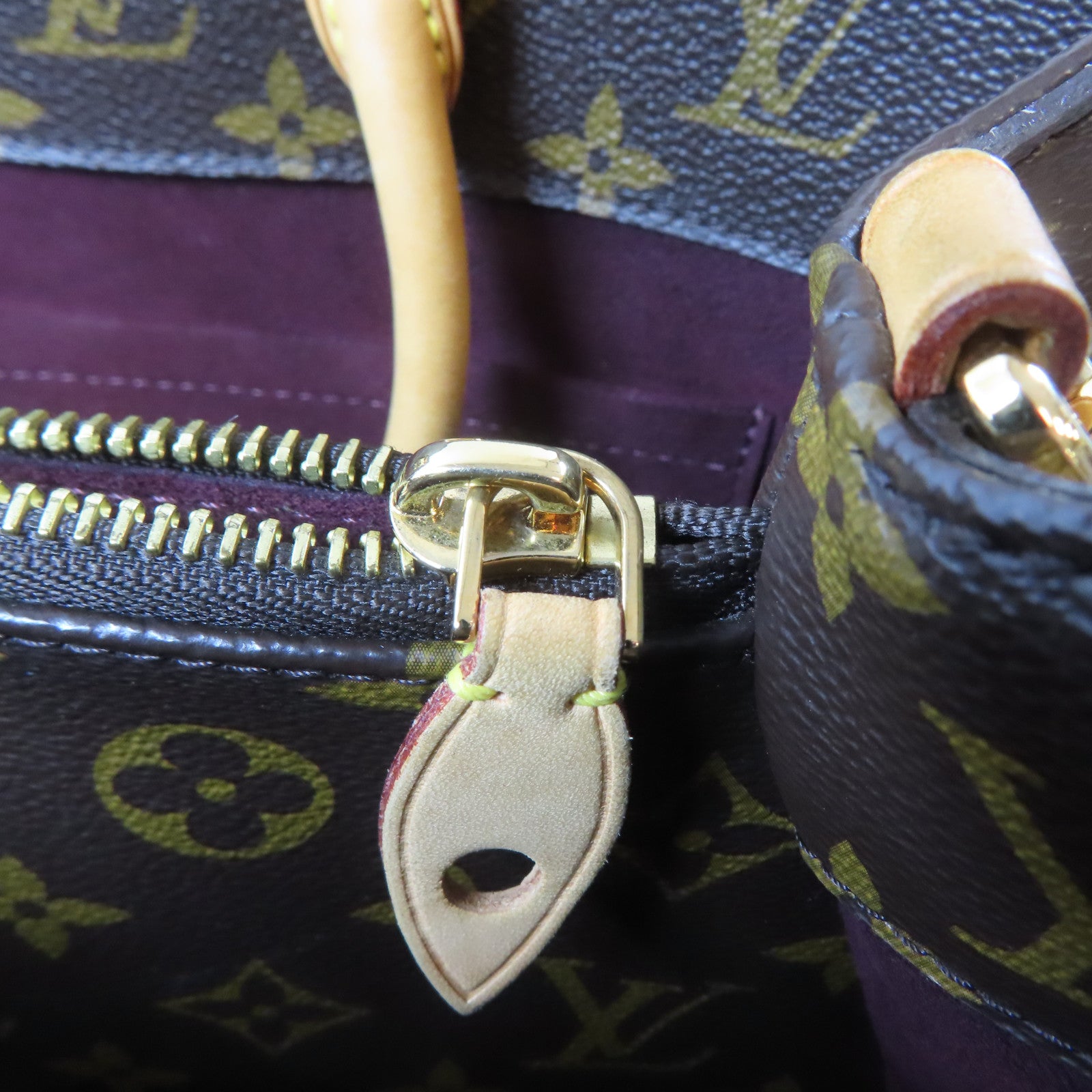 LOUIS VUITTON Monogram Montaigne GM金扣手挽肩背兩用袋啡色