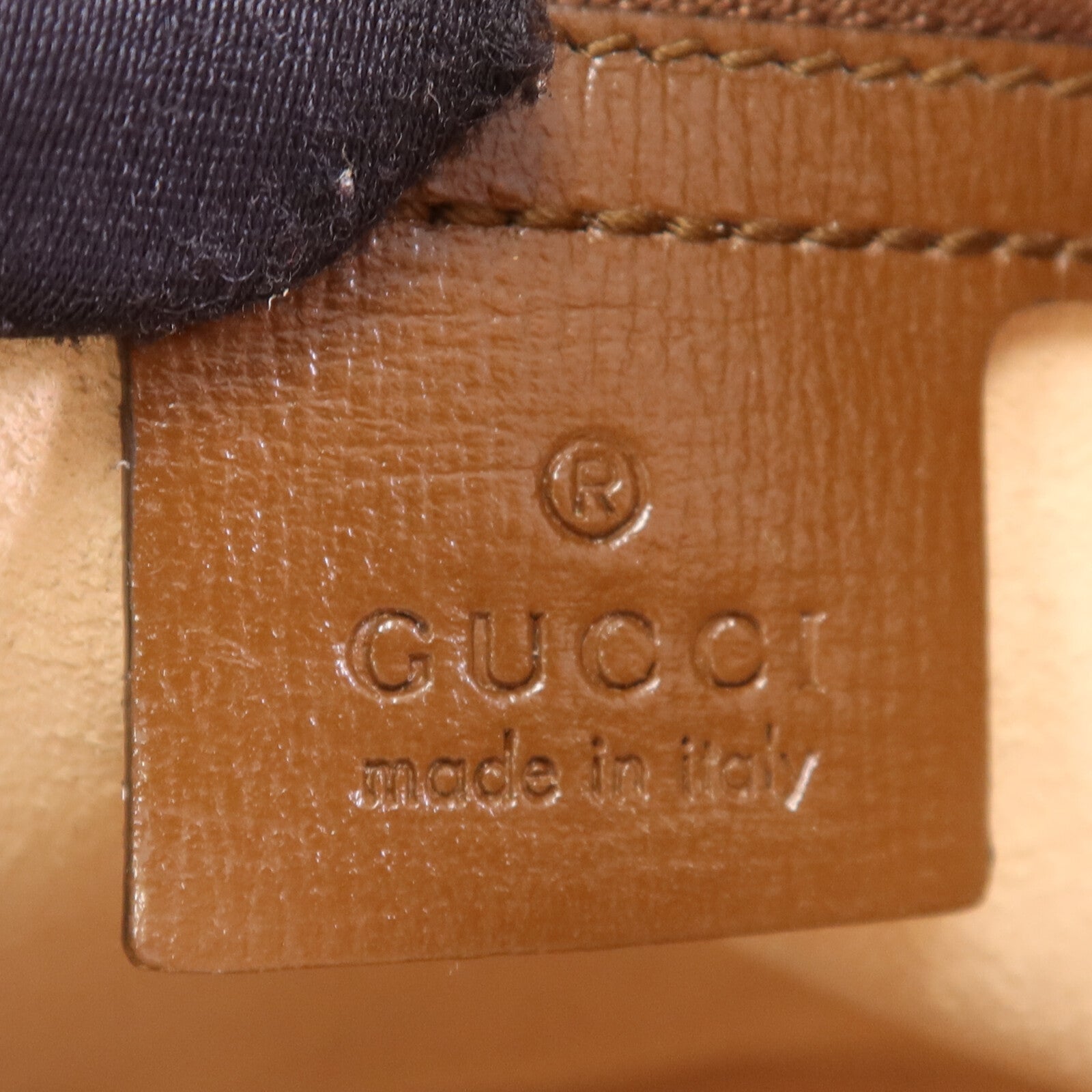 GUCCI 塗層帆布Horsebit 1955金扣肩背袋