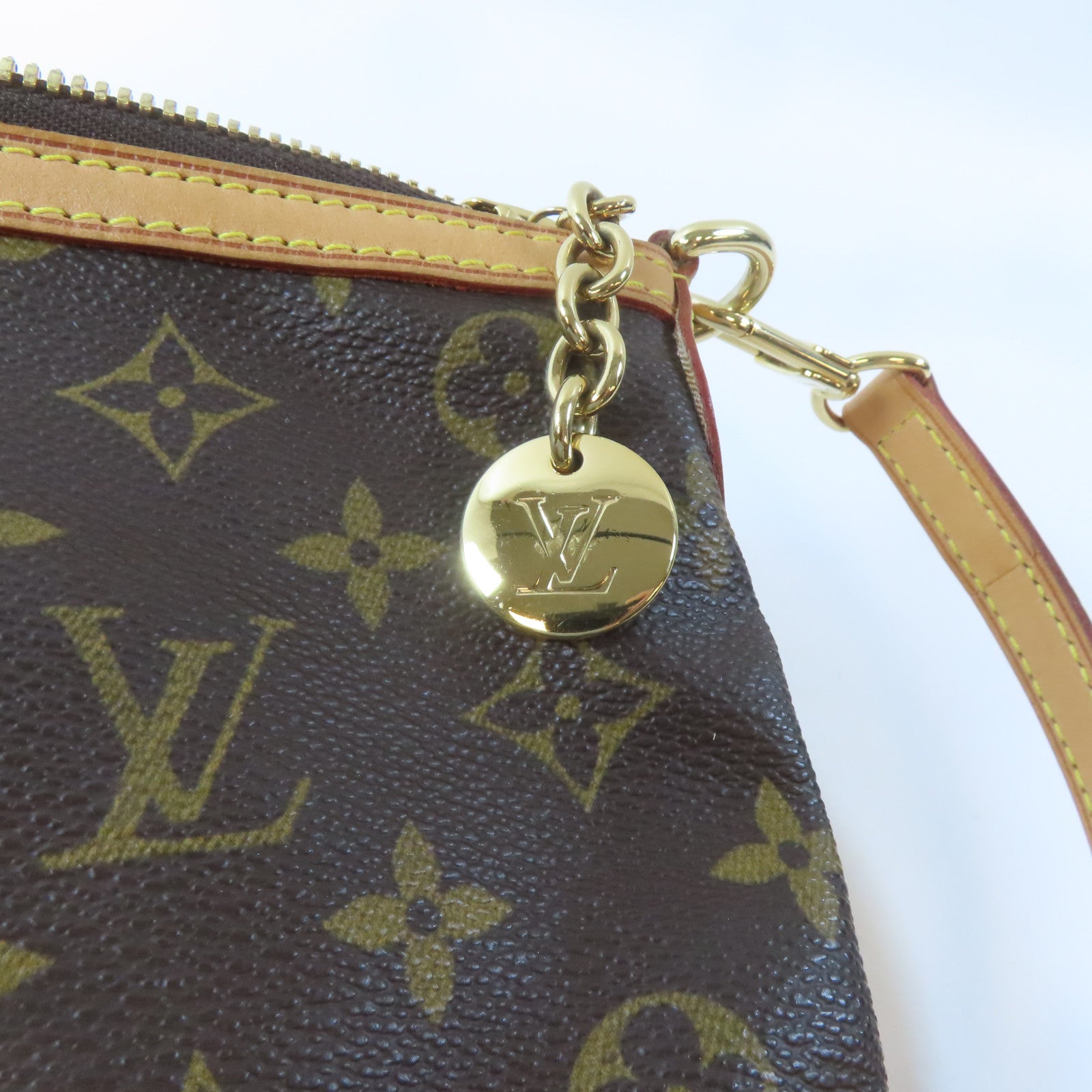 LOUIS VUITTON 【激減優惠】Monogram Palermo PM金扣手挽肩背兩用袋棕色