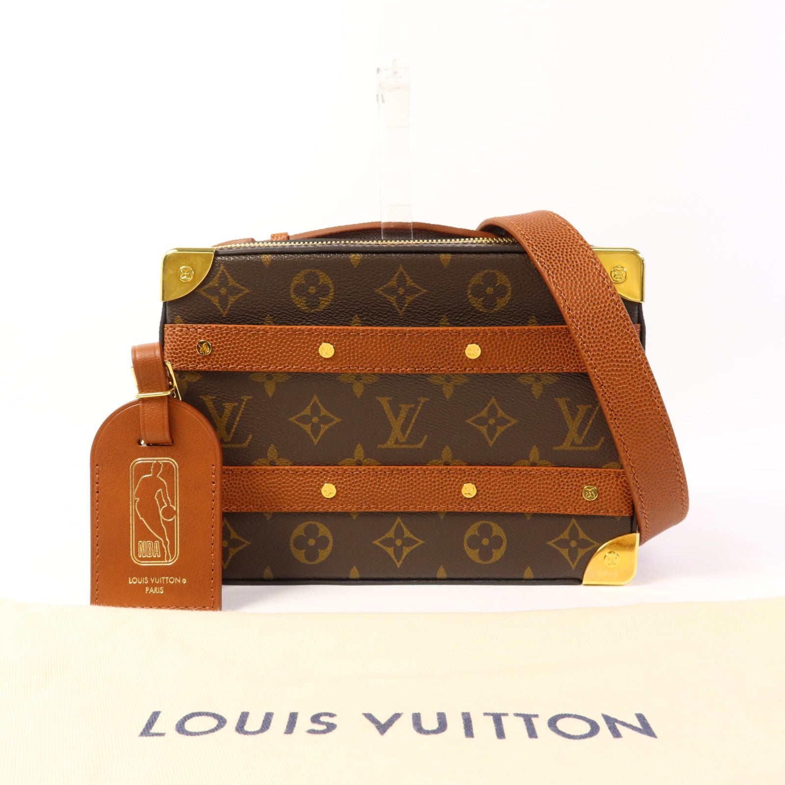 LOUIS VUITTON Monogram LVxNBA Handle Trunk Bag金扣手挽肩背兩用袋