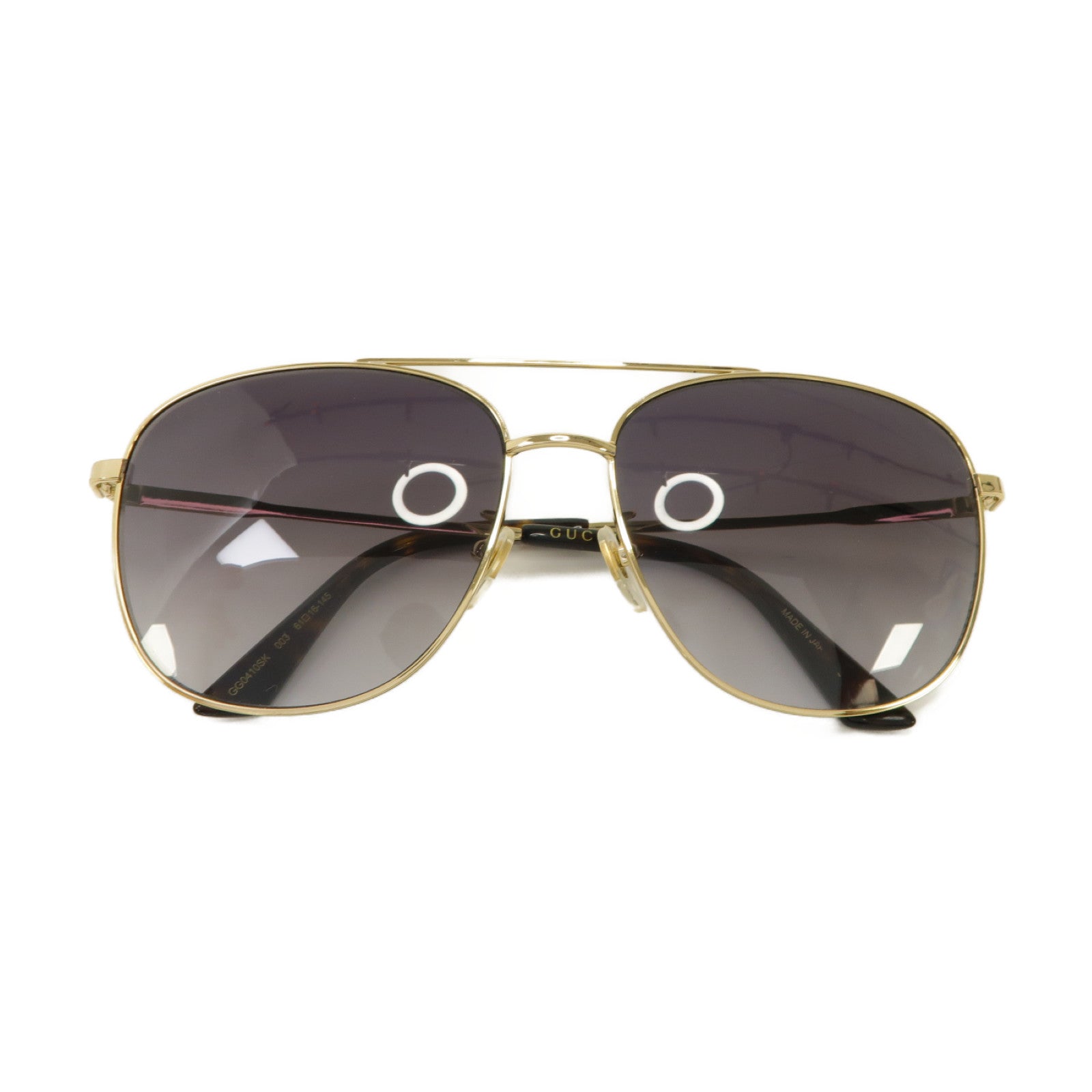 GUCCI PVC/金屬Sunglasses太陽眼鏡黒色/金色