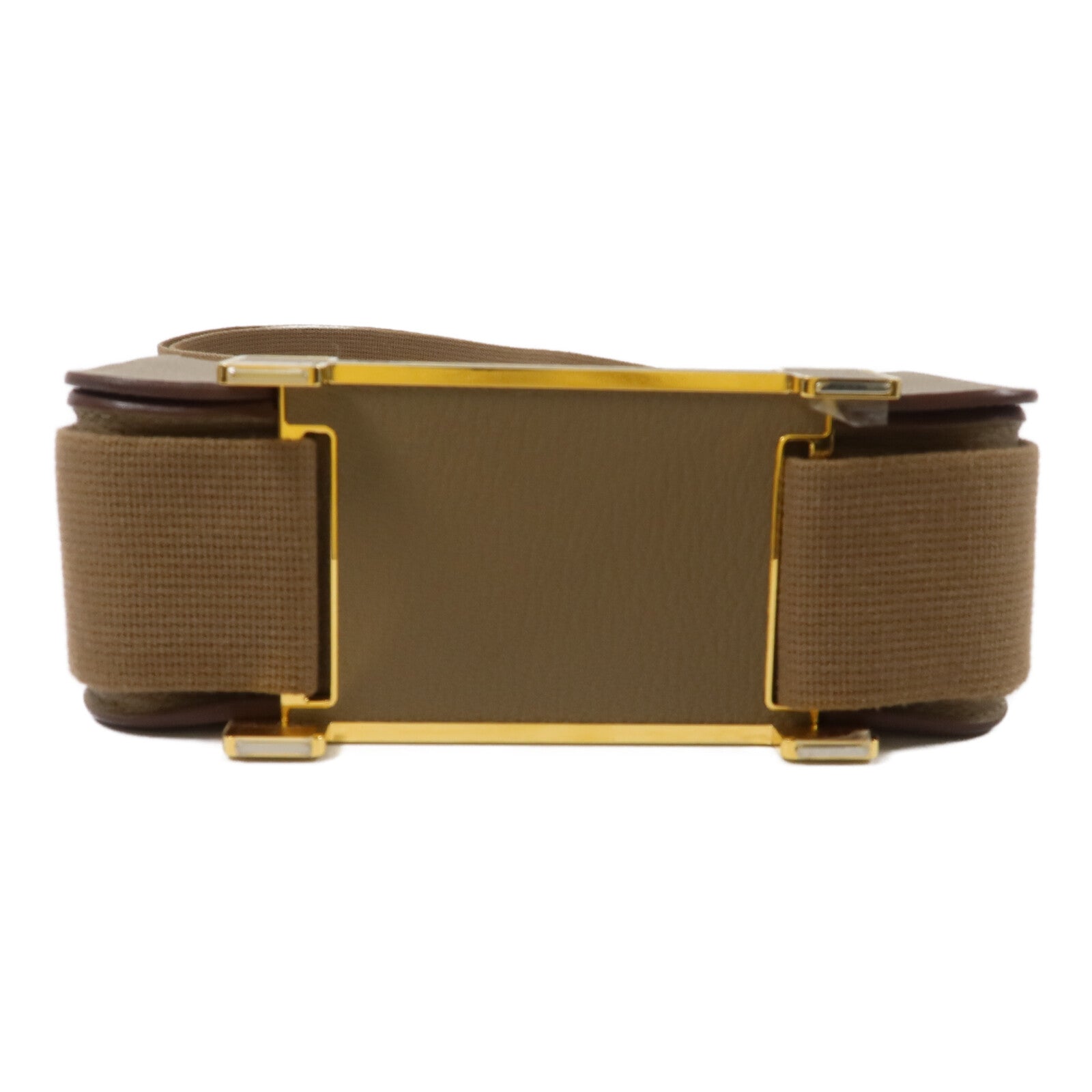 HERMES Chevre皮革Geta肩背袋Etoupe