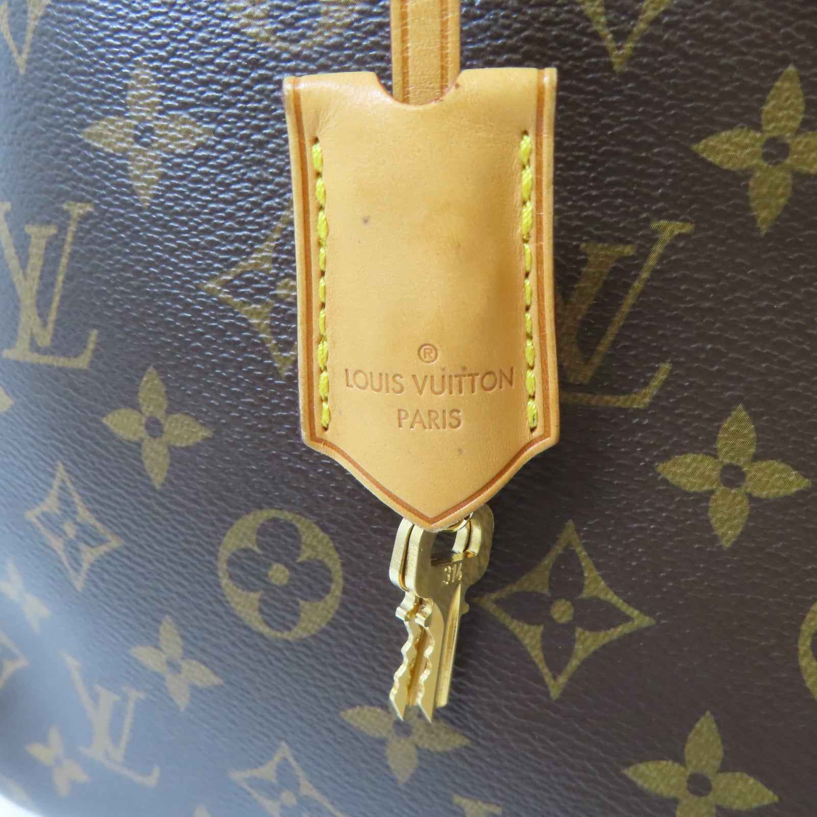LOUIS VUITTON Monogram Montaigne GM金扣手挽肩背兩用袋啡色