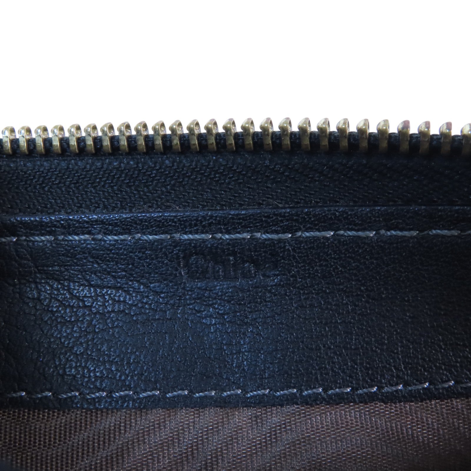 Chloe 牛皮皮革Zipper Long Wallet金扣拉鏈長錢包