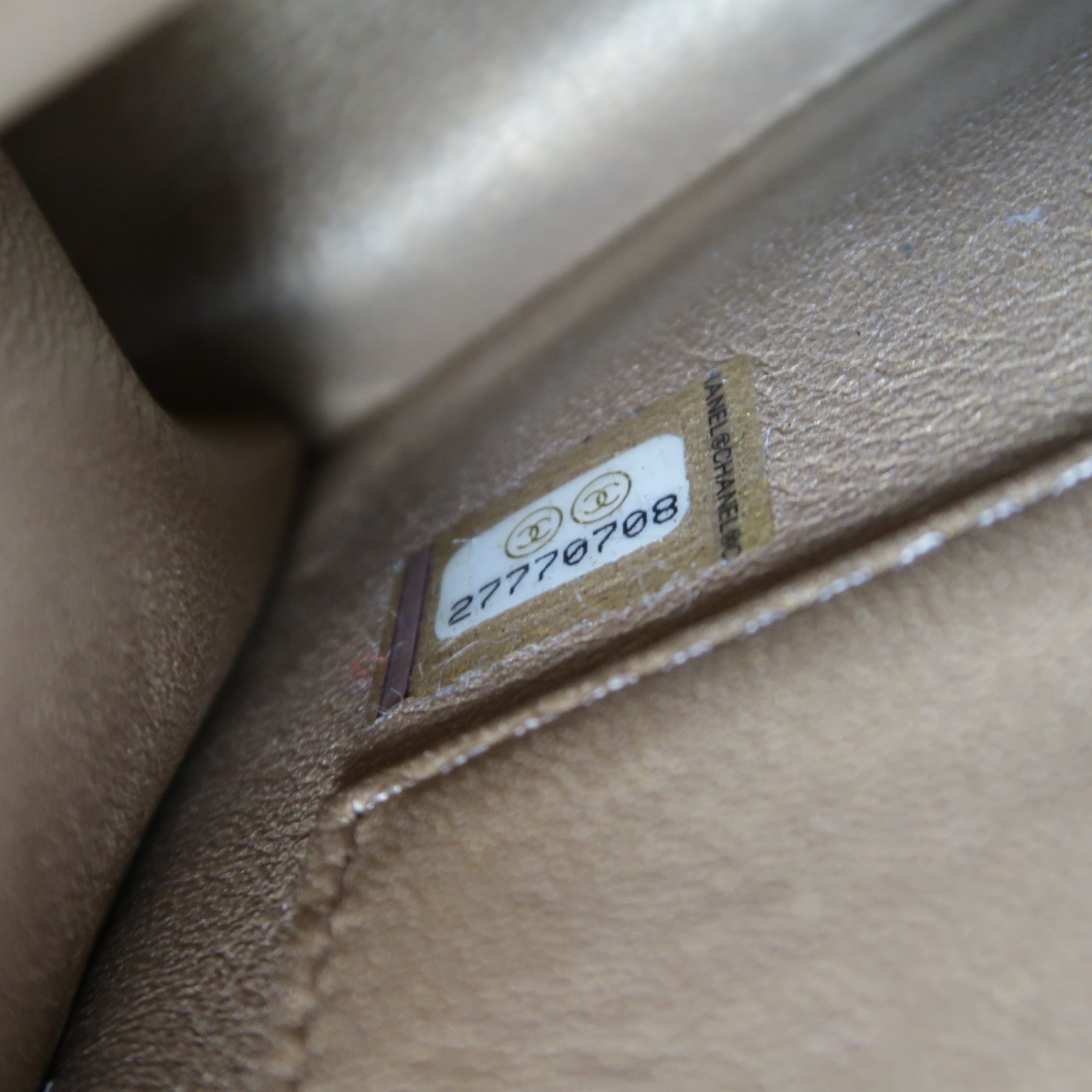 CHANEL 菱格牛皮皮革Matrasse Pearl金扣肩背袋黑色