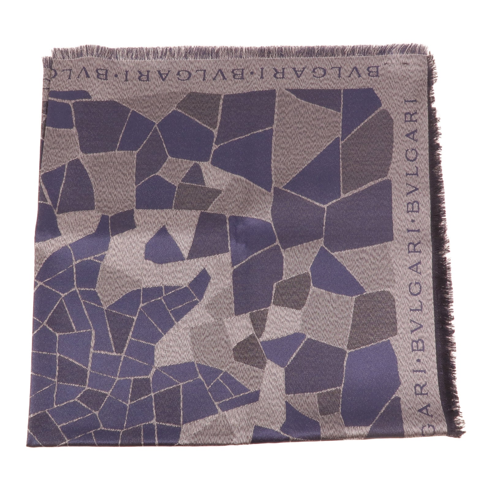 BVLGARI 絲質/羊毛Scarf 90X90絲巾