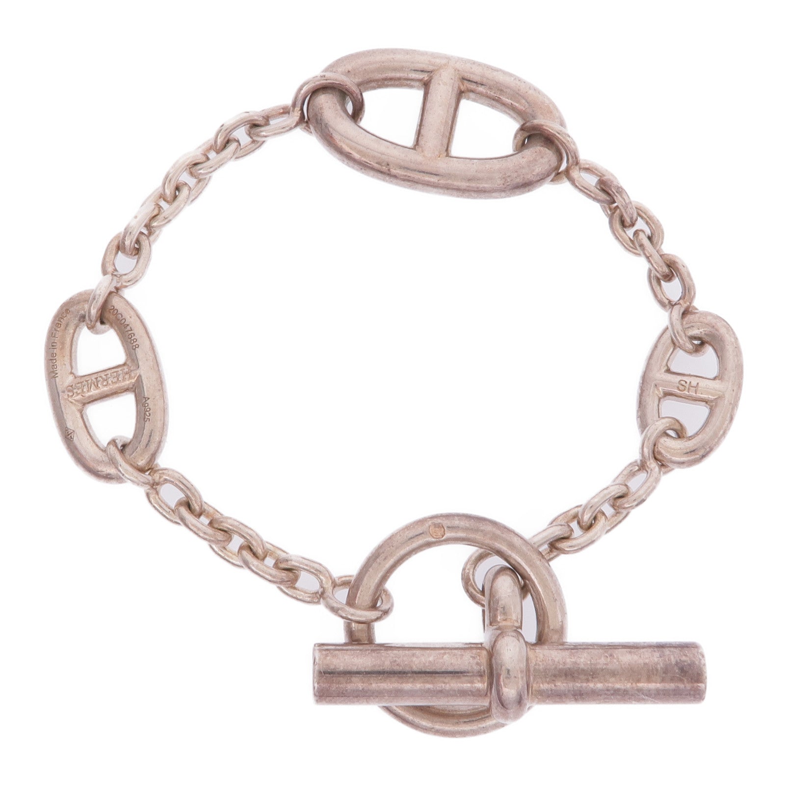 HERMES 925純銀Chaine d'ancre Bracelet手鏈