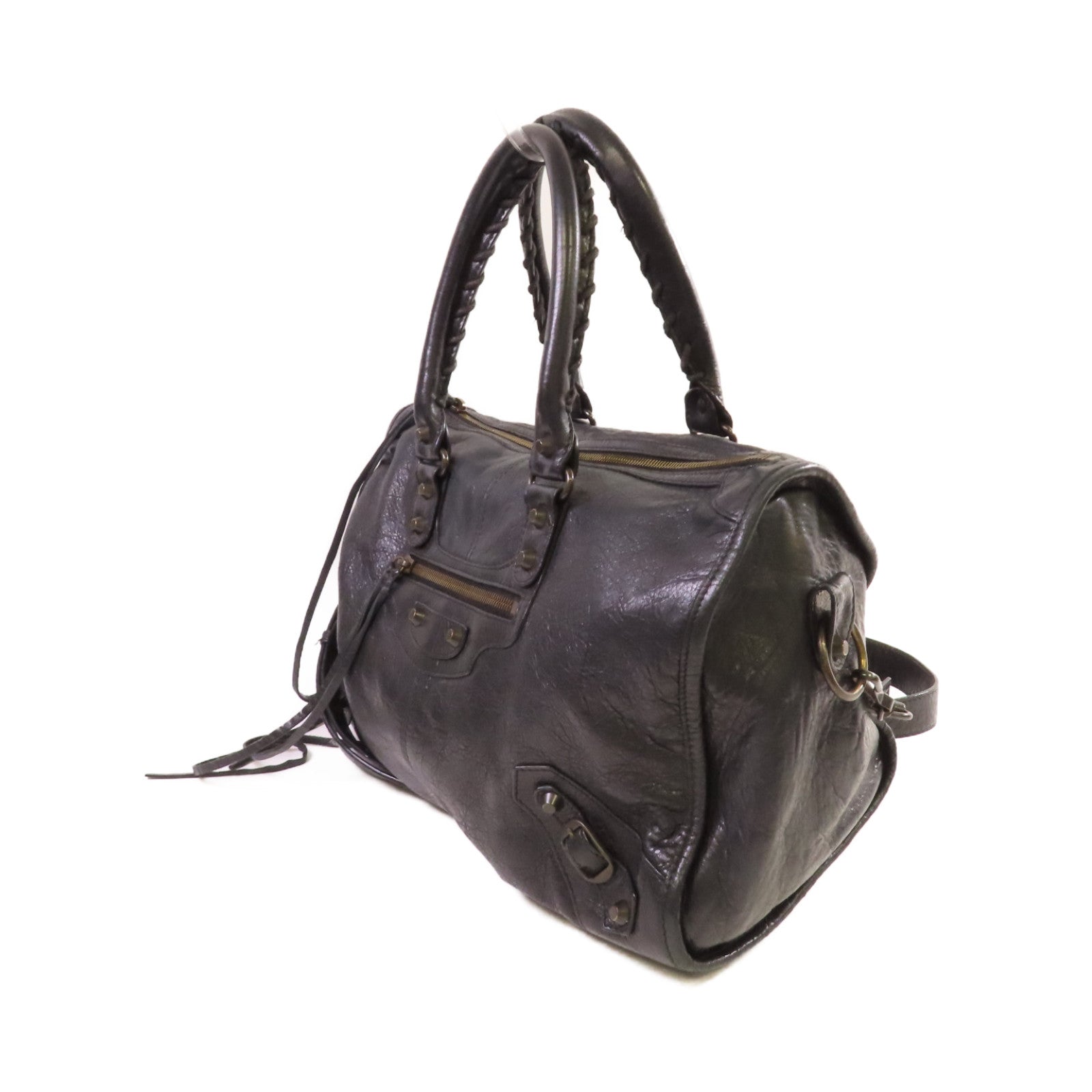 BALENCIAGA 牛皮皮革Maxi Twiggy 2way Shoulder Bag手挽肩背兩用袋黑色