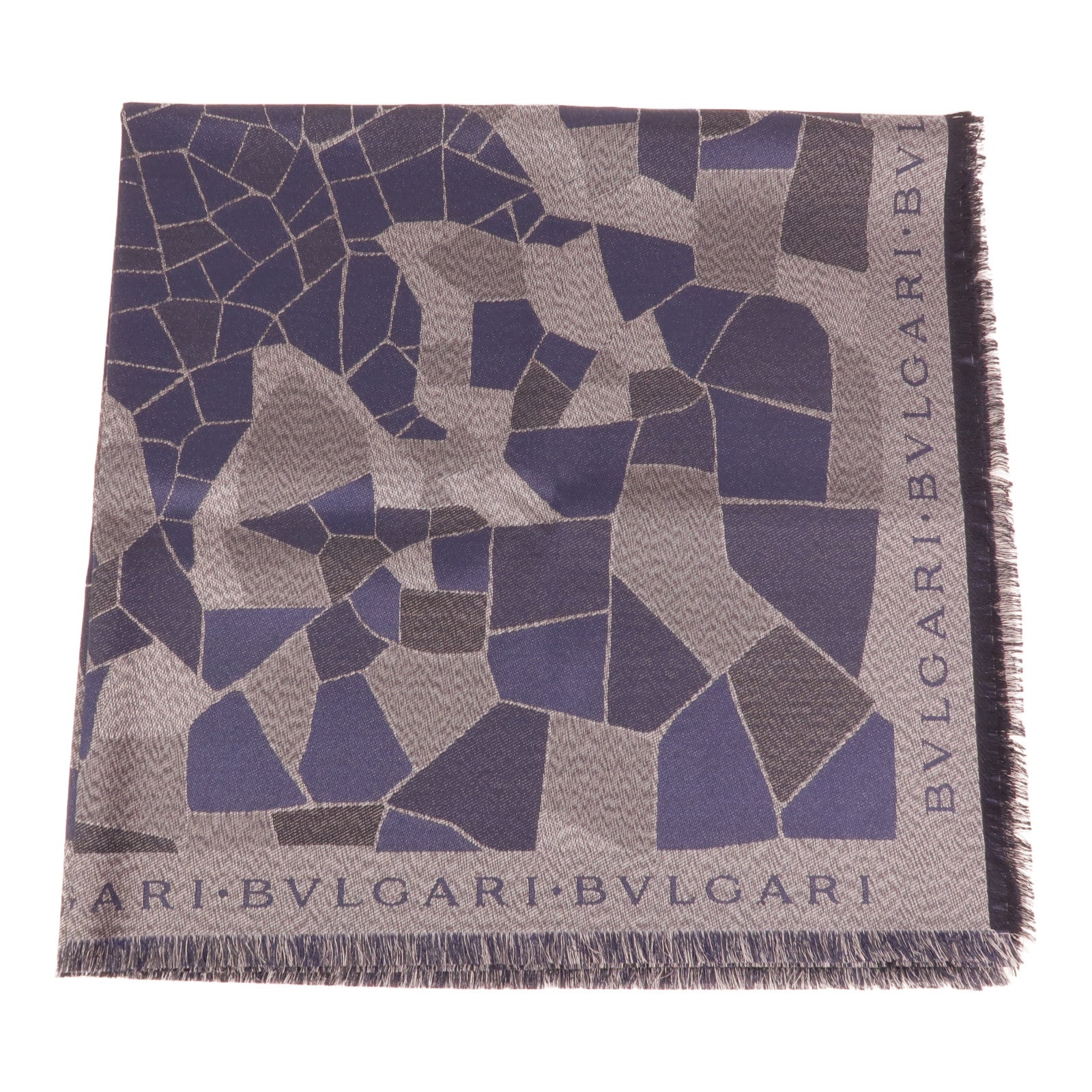 BVLGARI 絲質/羊毛Scarf 90X90絲巾