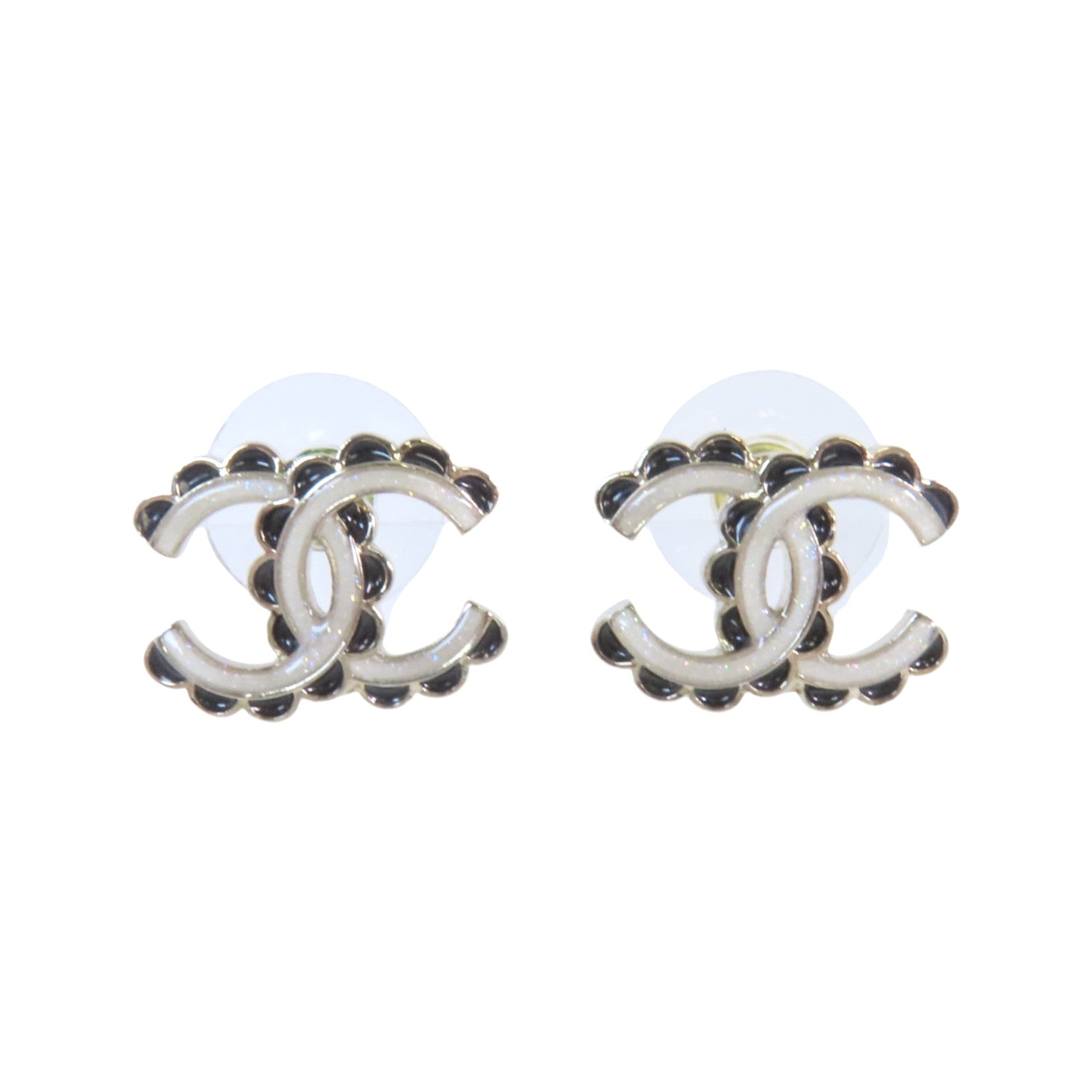 CHANEL 金屬CC Earrings金扣耳環