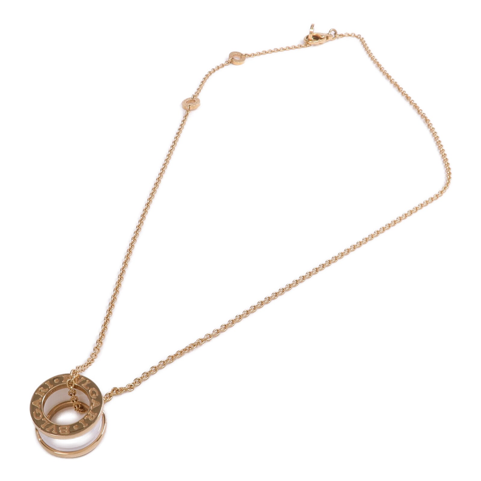 BVLGARI 18K玫瑰金/陶瓷B.zero1 Necklace項鍊
