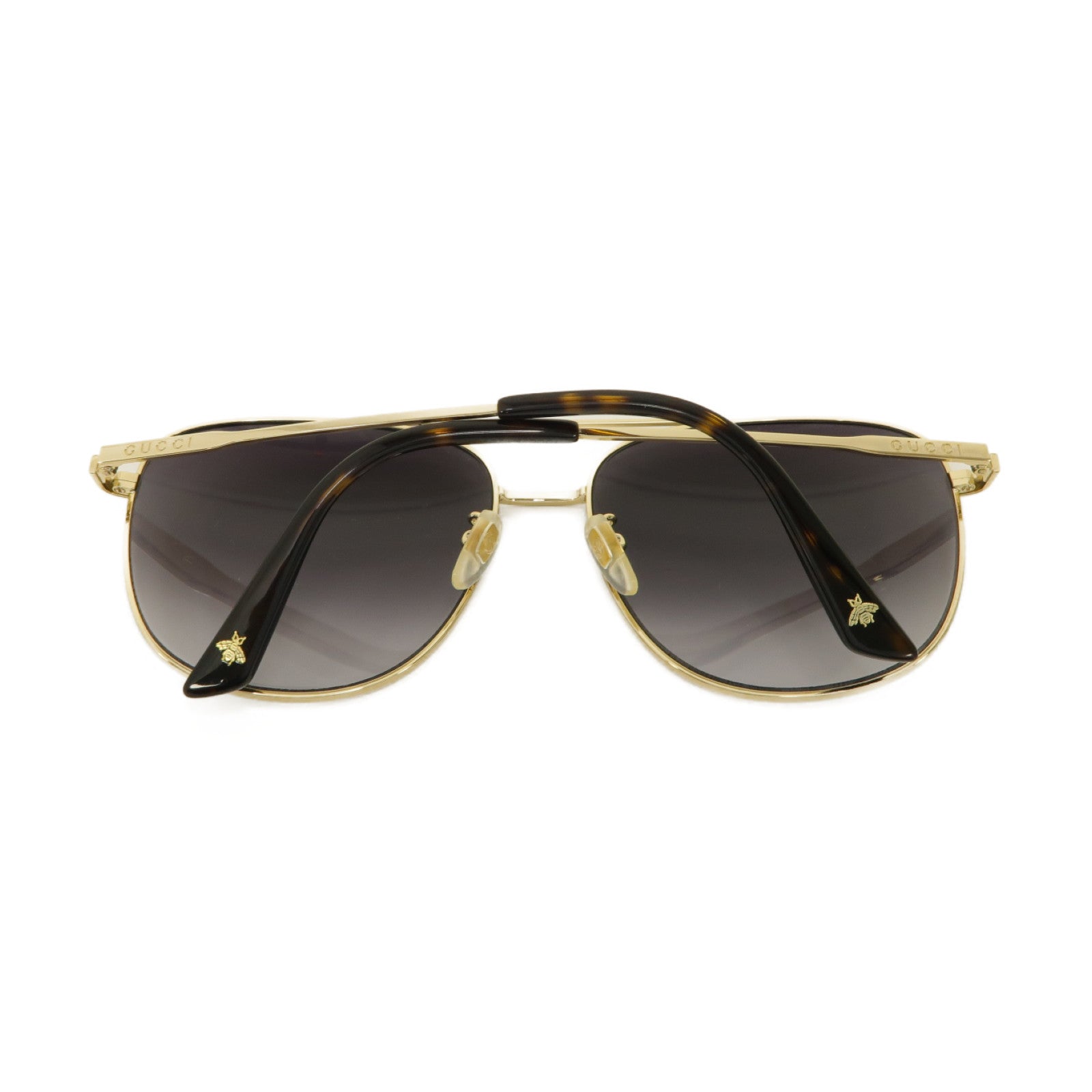 GUCCI PVC/金屬Sunglasses太陽眼鏡黒色/金色