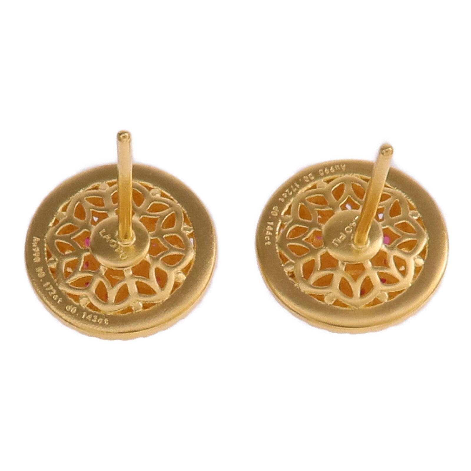 JEWELRY 24K黃金Ruby Diamond Earrings紅寶石/鑽石耳環