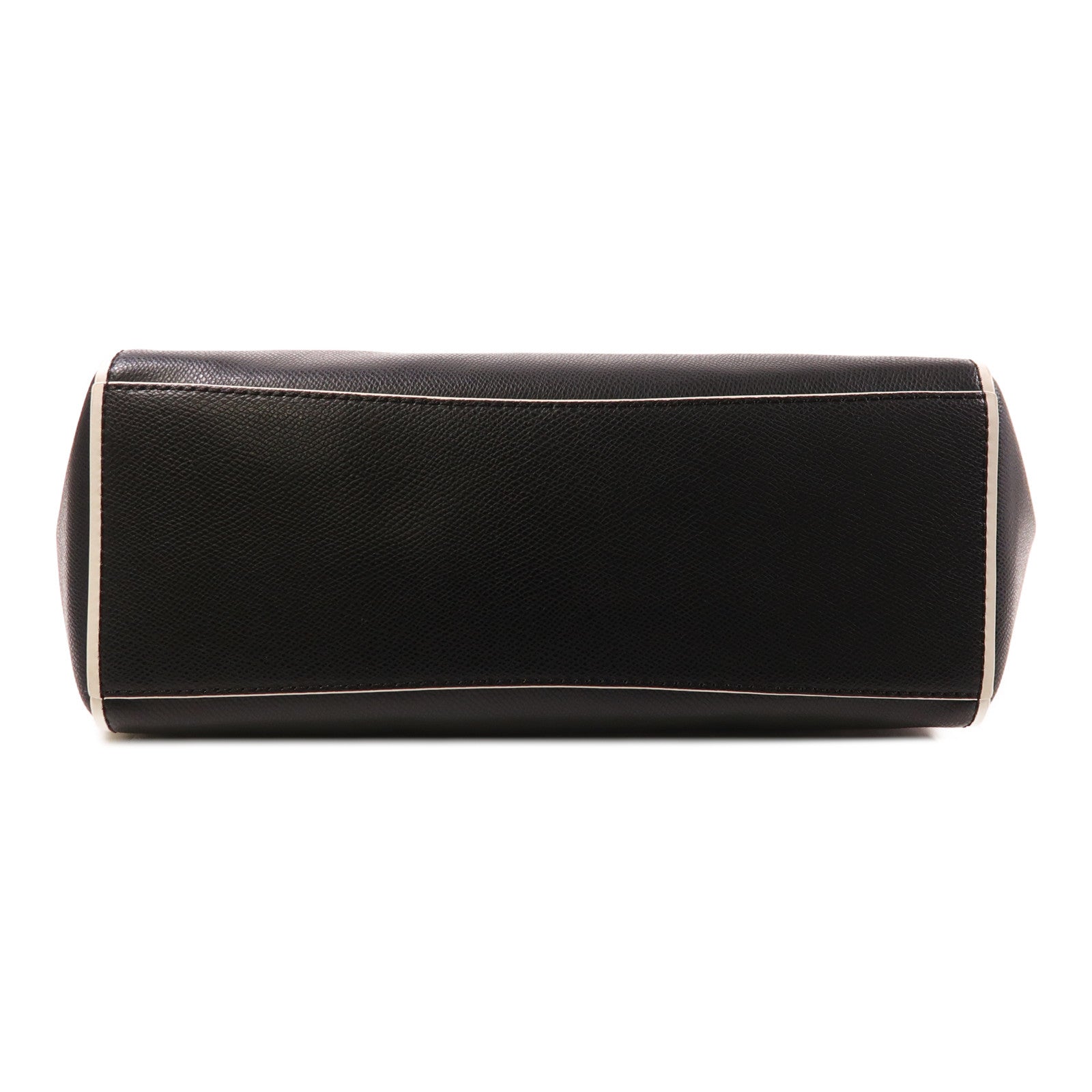 COACH SHW Turnlock Tote Shoulder Tote Bag Leather Black Blue