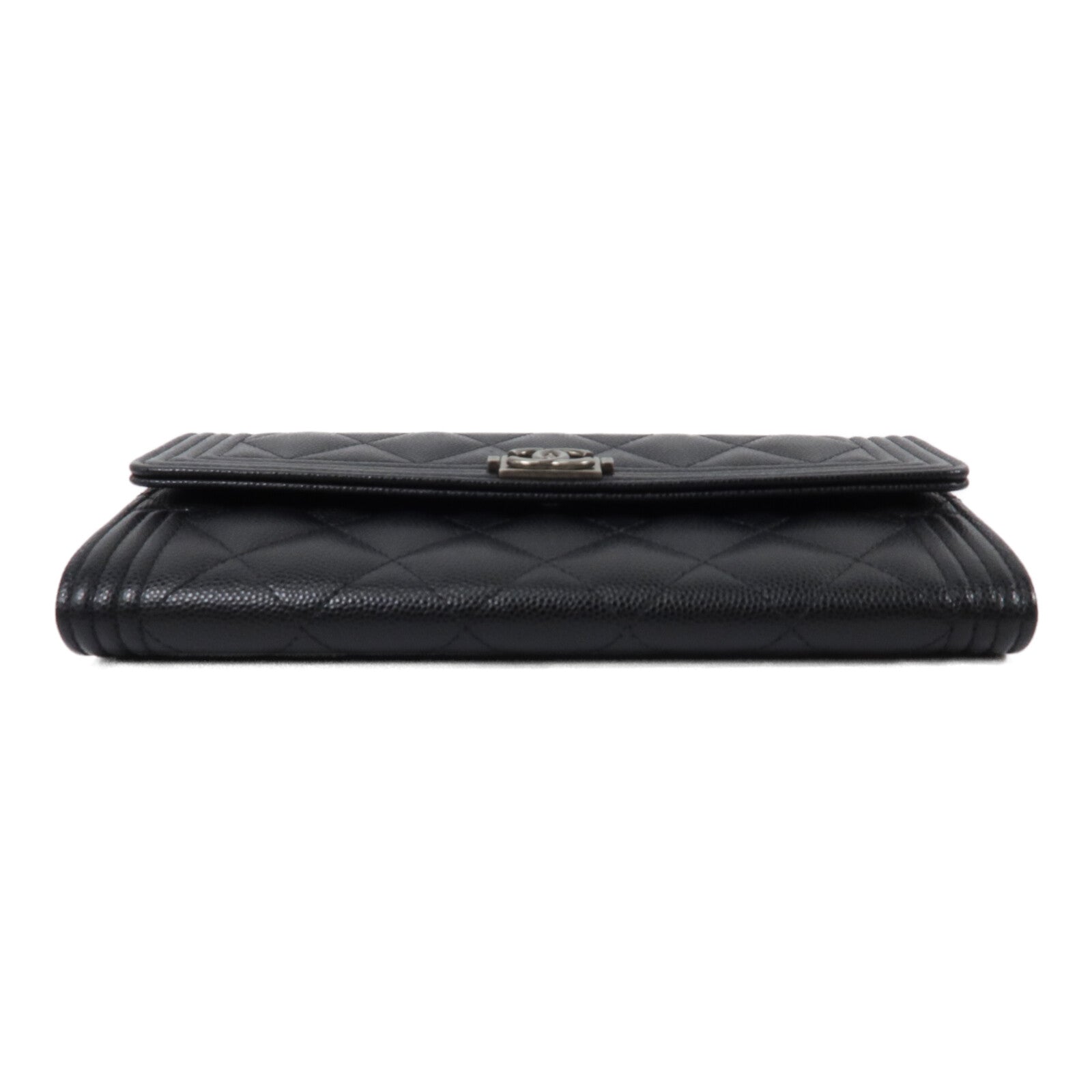 CHANEL 牛皮皮革Boy Long Wallet長錢包