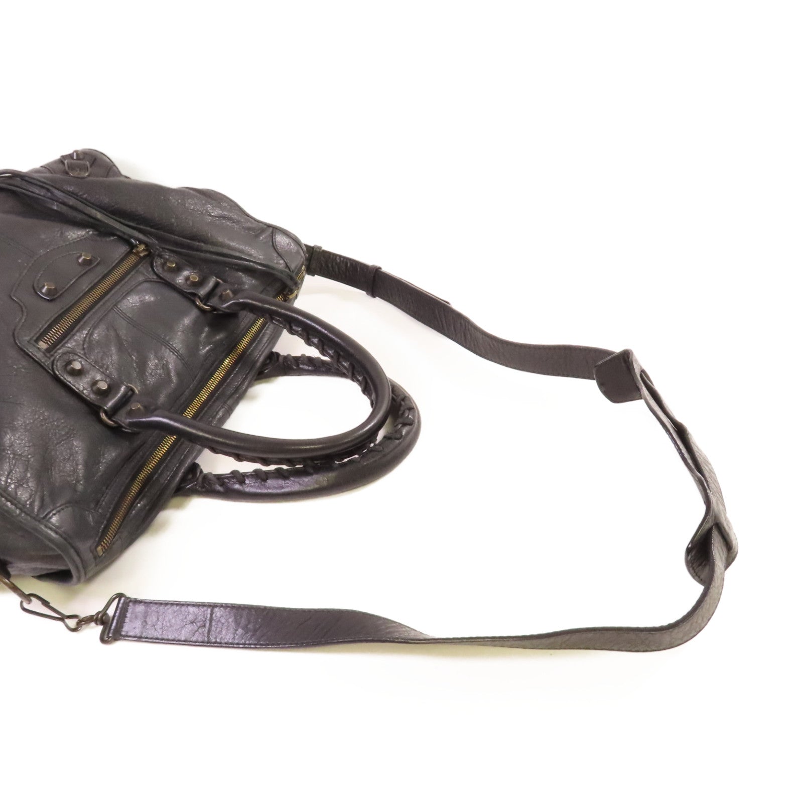 BALENCIAGA 牛皮皮革Maxi Twiggy 2way Shoulder Bag手挽肩背兩用袋黑色