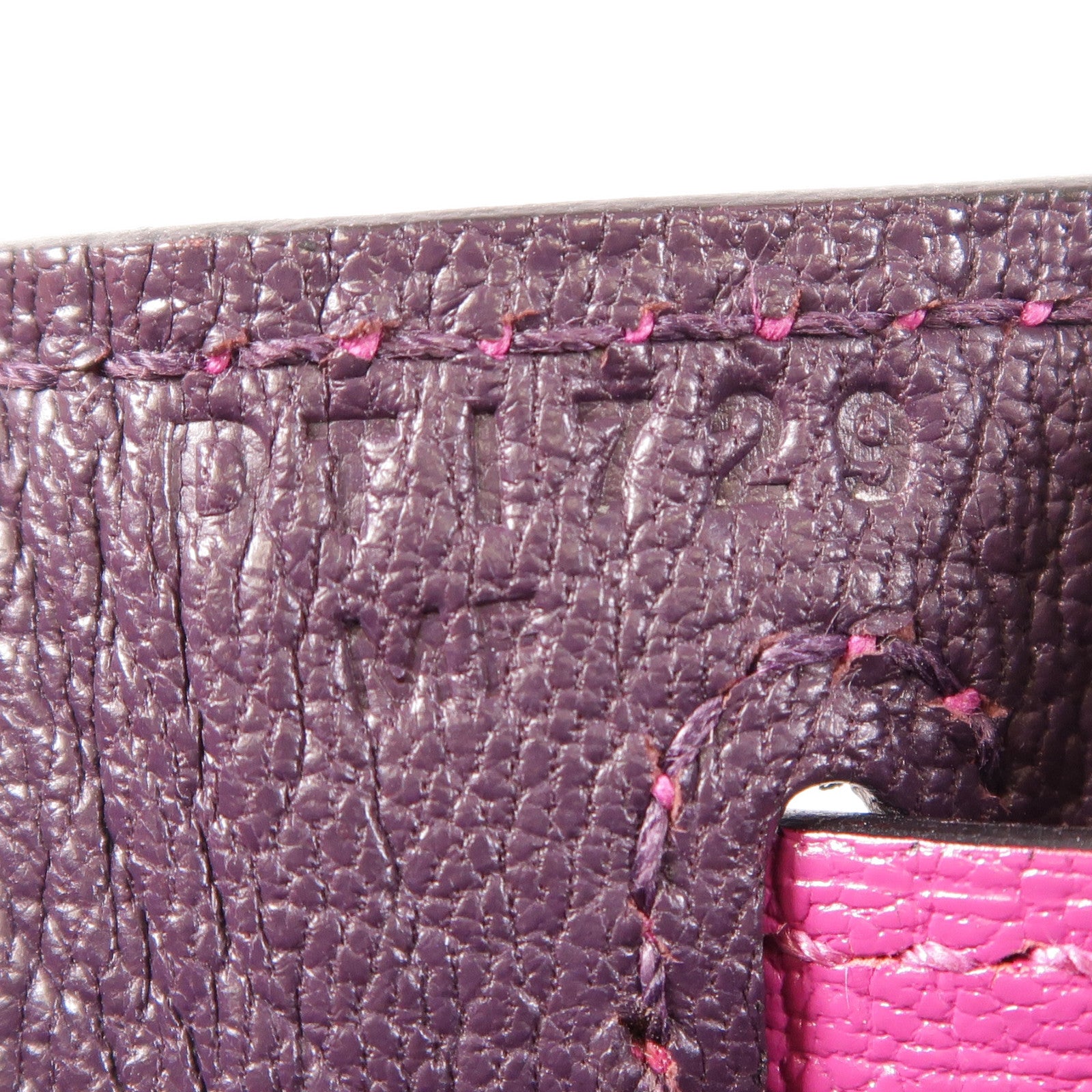 HERMES GHW Kelly 28 SOP 2 Way Bag Chevre Leather Anemone/Rose Pourpre