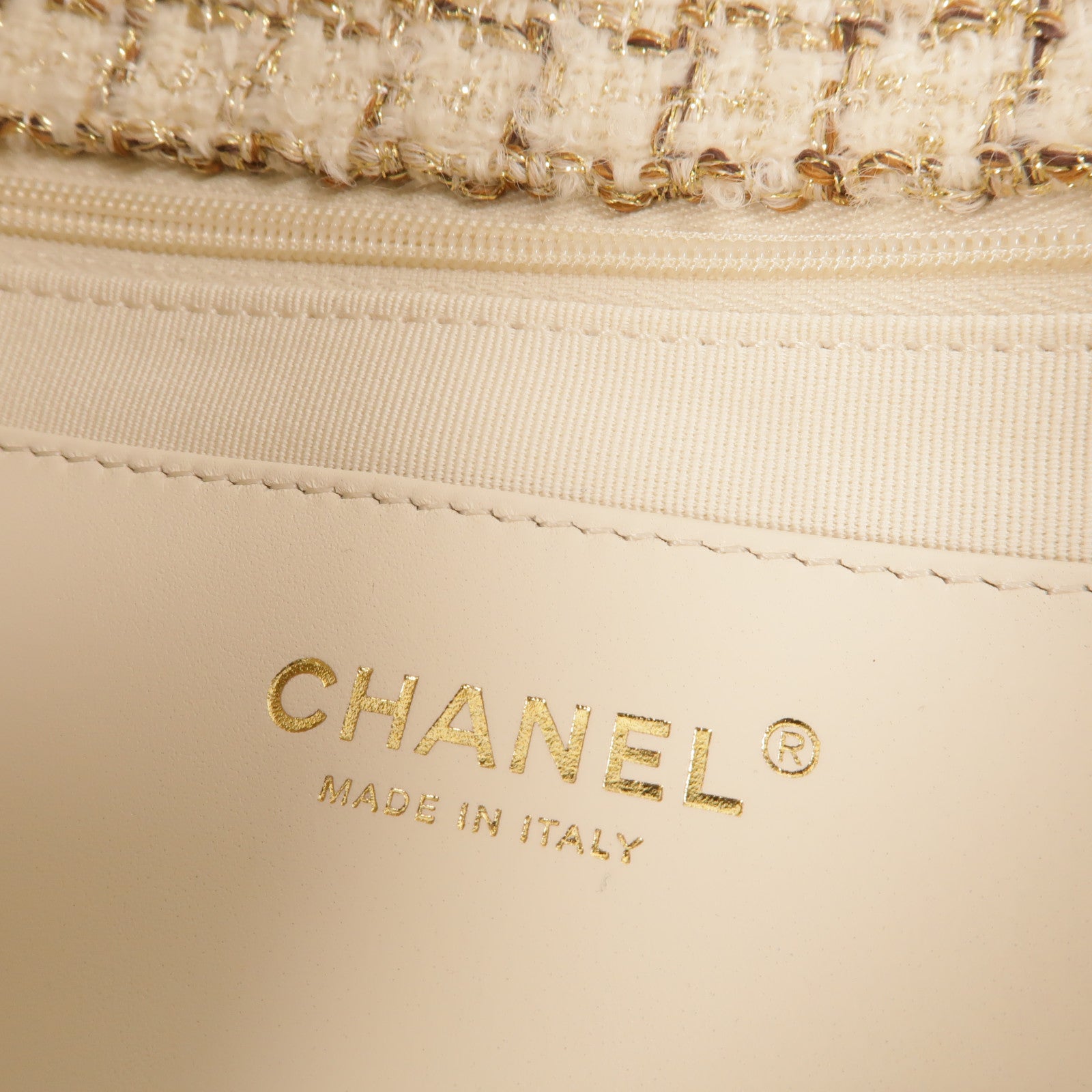 CHANEL Tweed Flap Bag肩背袋