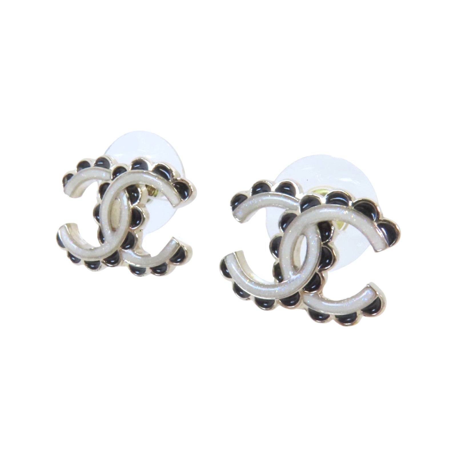 CHANEL 金屬CC Earrings金扣耳環