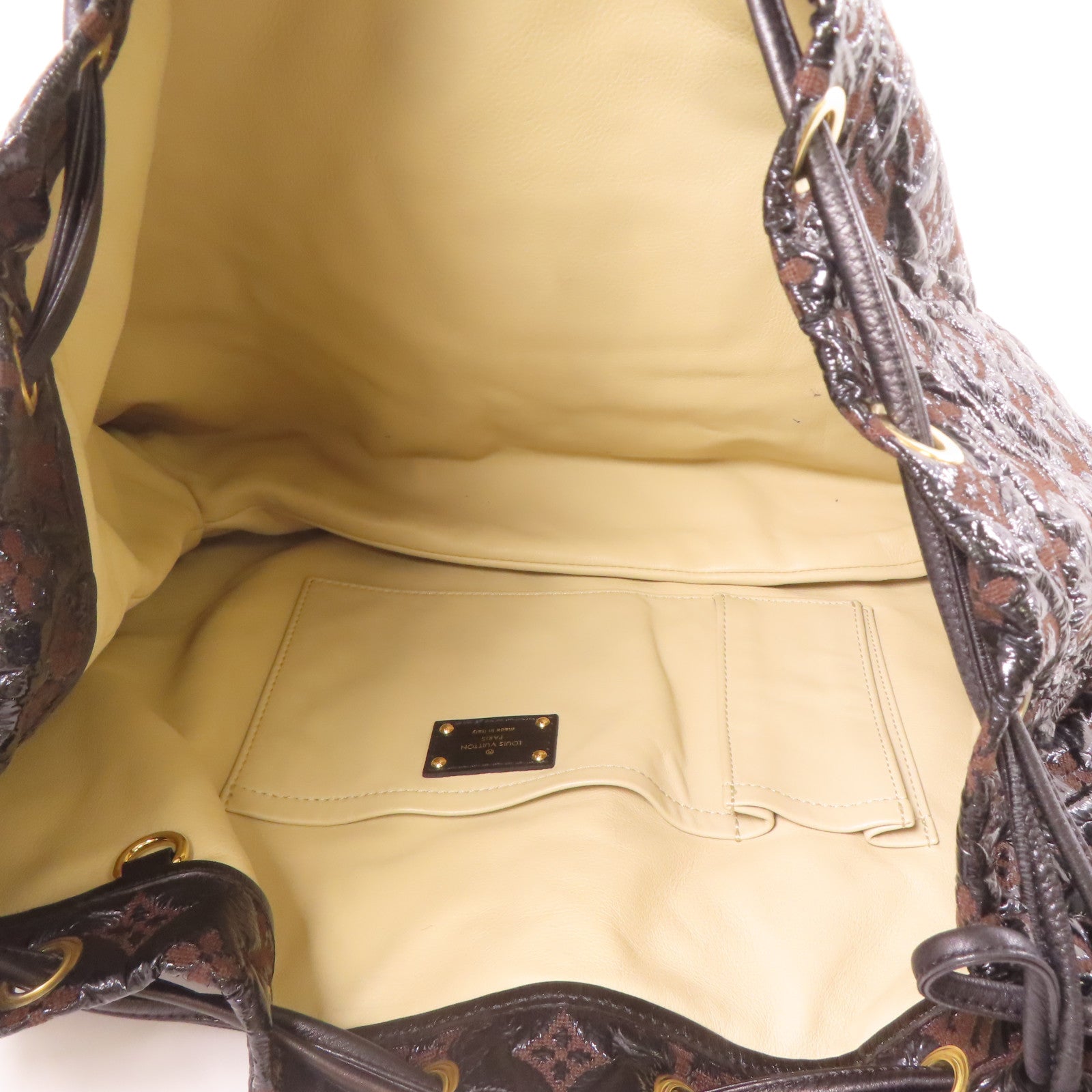 LOUIS VUITTON Monogram Envinil Squishy Inventeur Shoulder Bag Clutch金扣肩背袋啡色/黑色