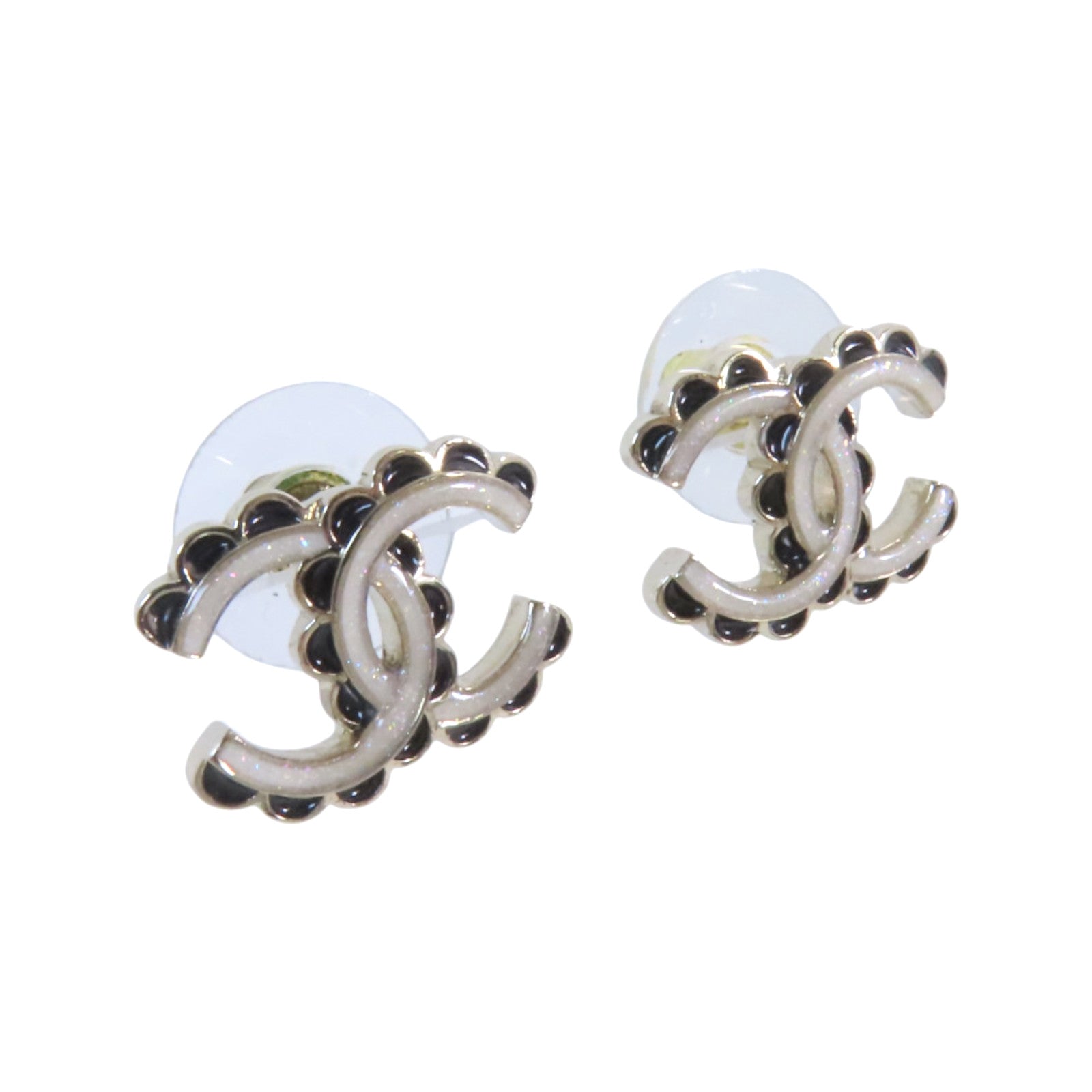 CHANEL 金屬CC Earrings金扣耳環