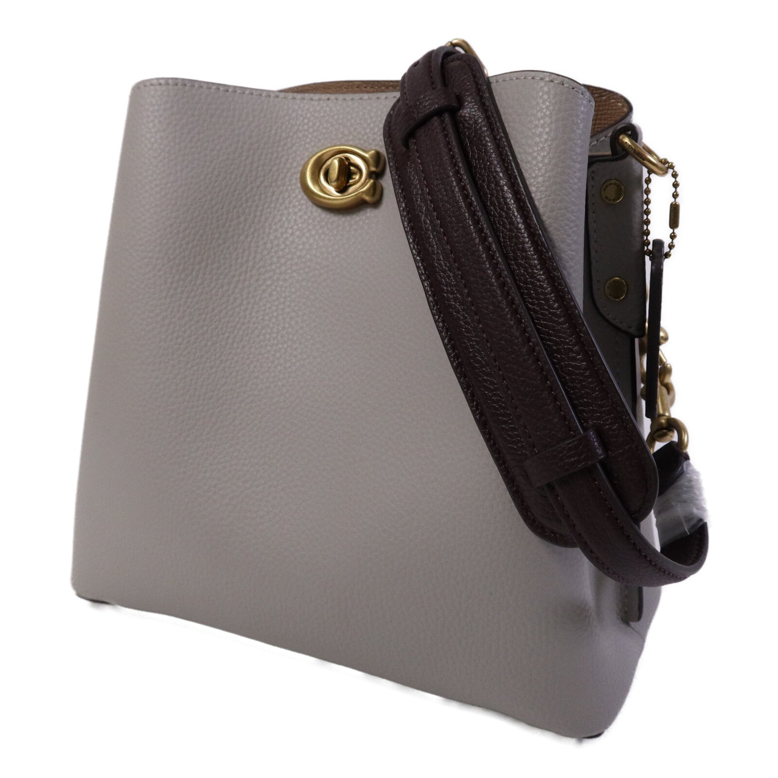 COACH 牛皮皮革Shoulder Bag金扣肩背袋
