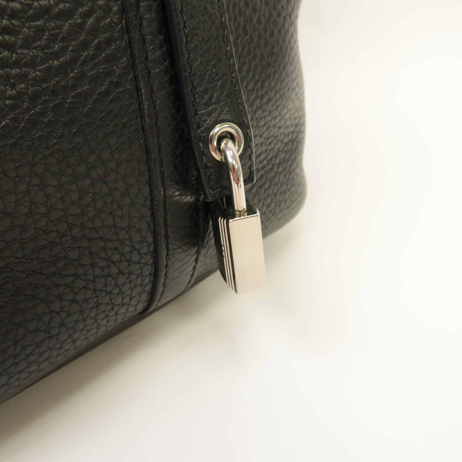 HERMES 【激減優惠】Clemence皮革Picotin MM Tote Bag銀扣手挽袋經典黑