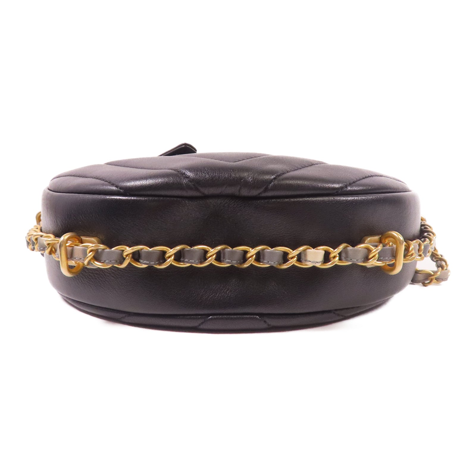 CHANEL 牛皮皮革Shoulder Bag金扣鏈帶肩背袋