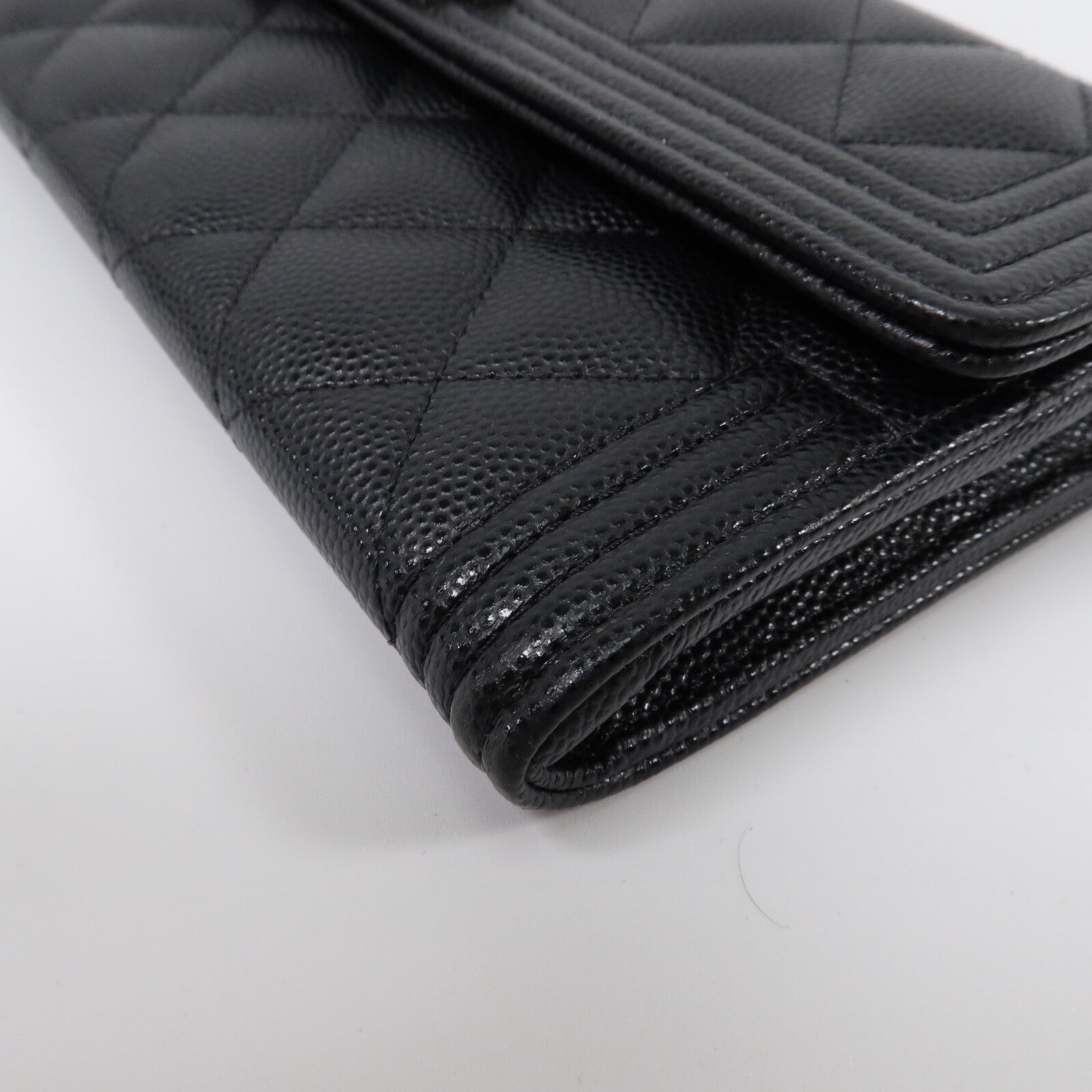 CHANEL 牛皮皮革Boy Long Wallet長錢包