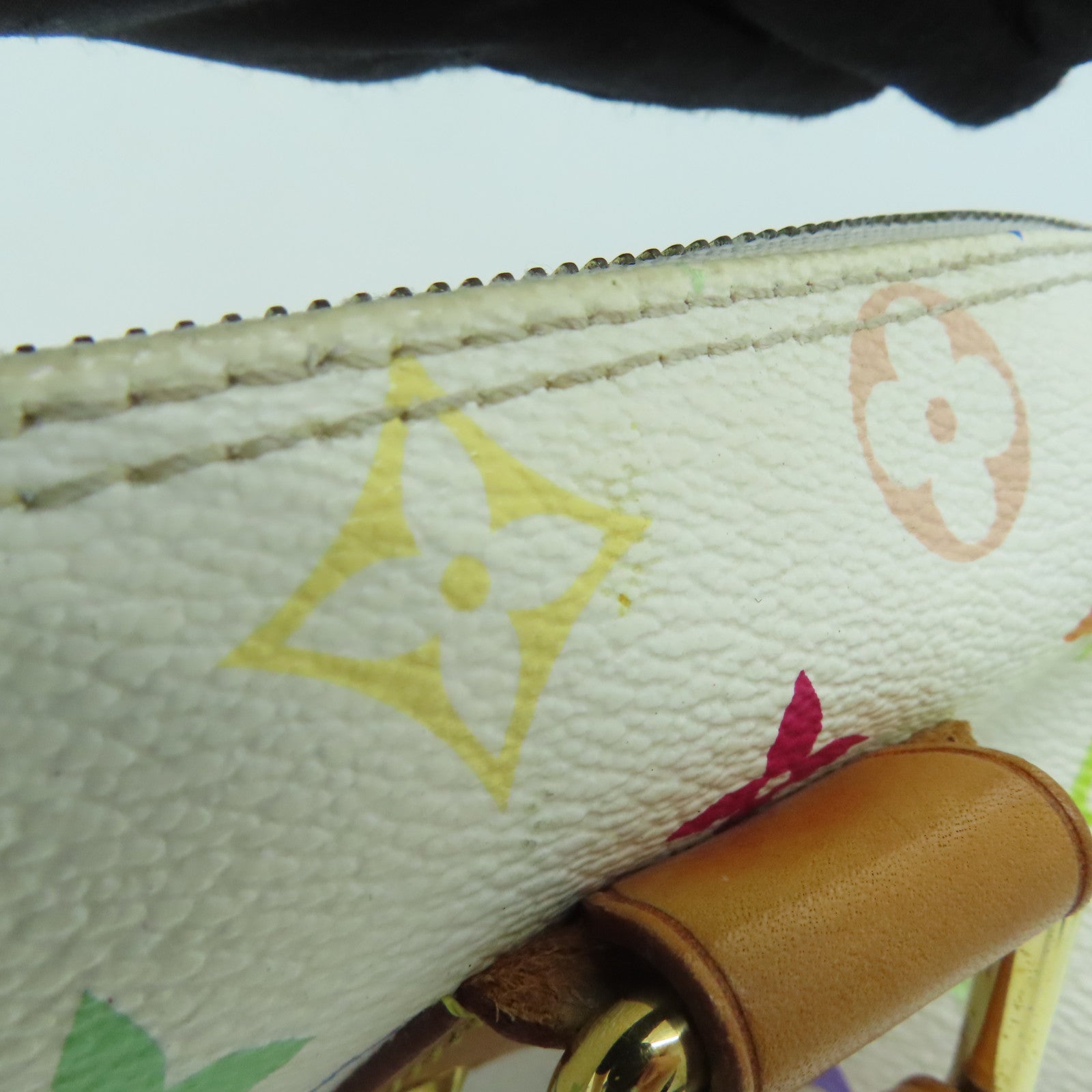 LOUIS VUITTON 【激減優惠】Monogram Multicolore Speedy 30金扣手挽袋白色彩色