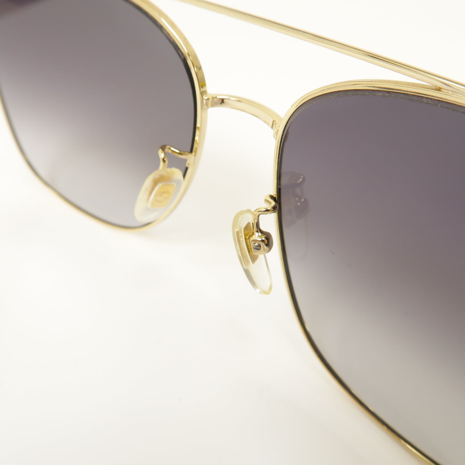 GUCCI PVC/金屬Sunglasses太陽眼鏡黒色/金色
