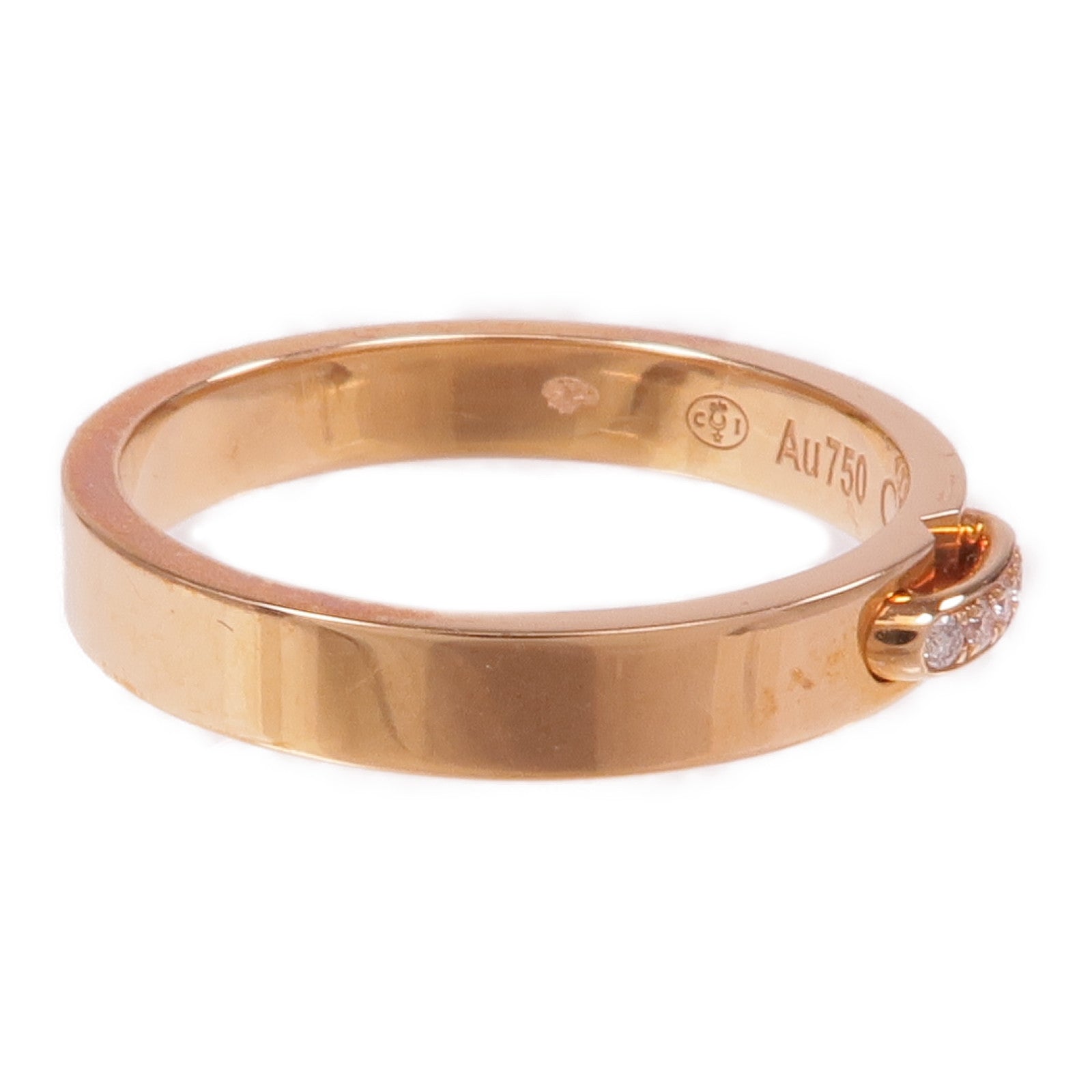 Chaumet 18K玫瑰金Liens Evidence鑽石戒指Chaumet#49/US#5