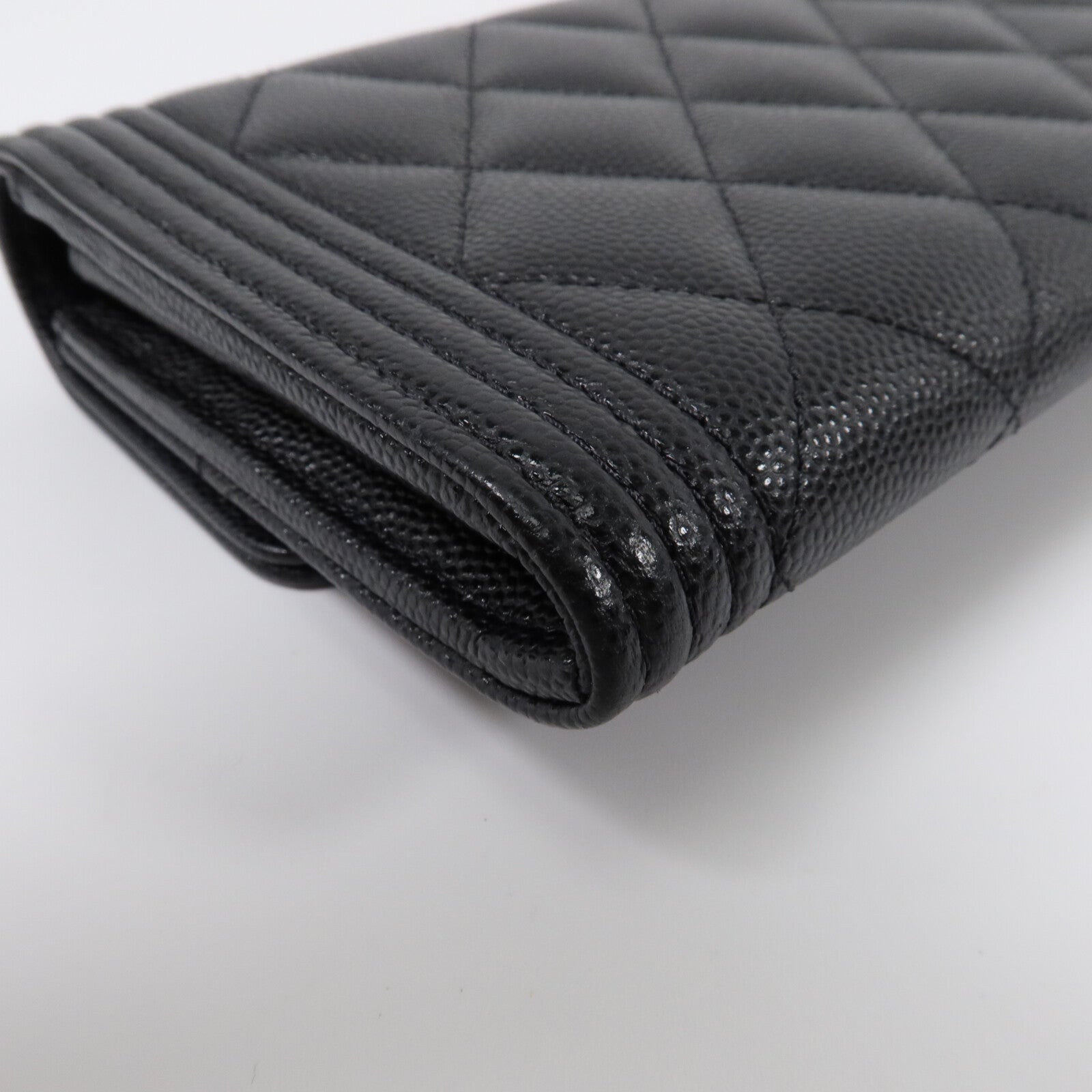 CHANEL 牛皮皮革Boy Long Wallet長錢包