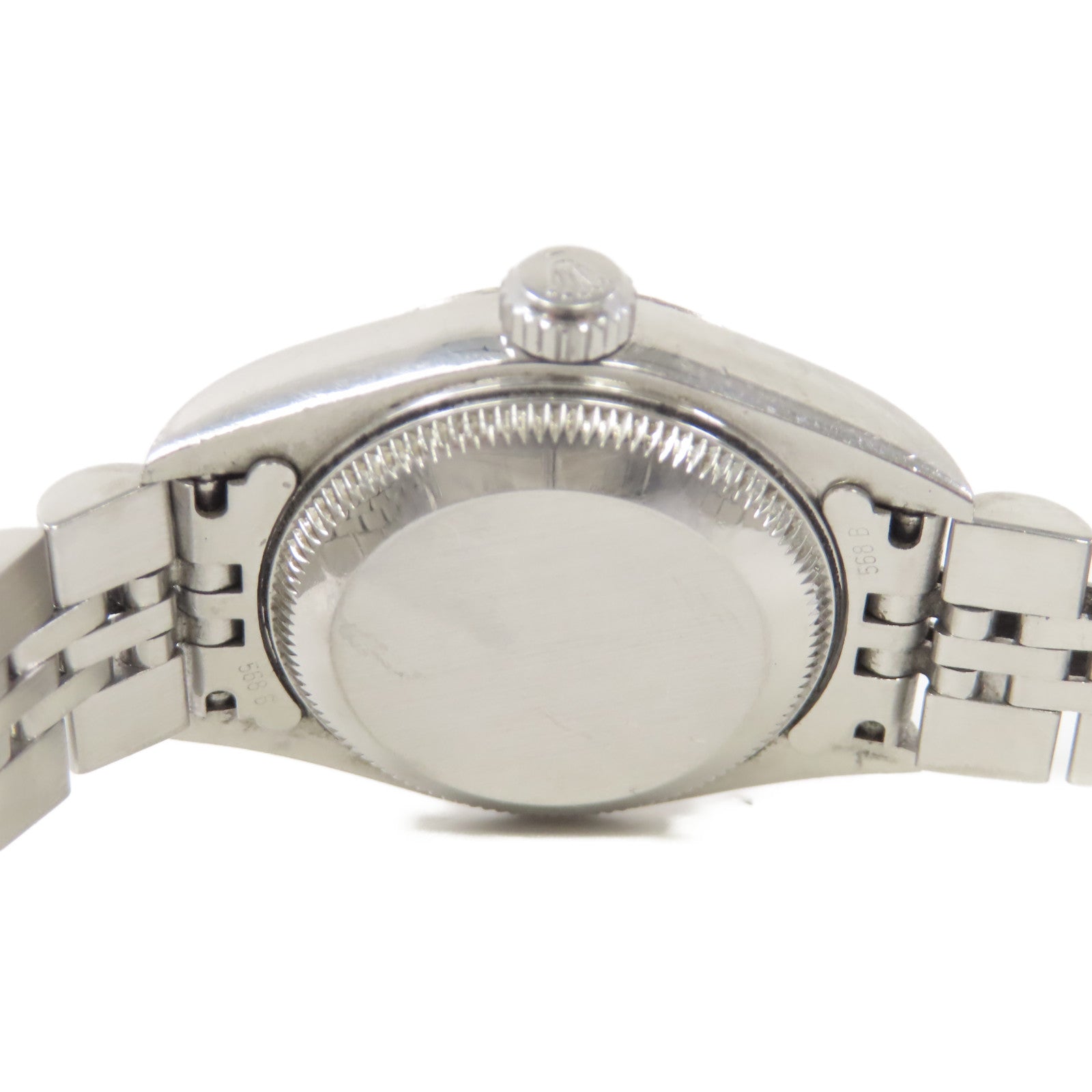 ROLEX Datejust不鏽鋼/鑽石手錶自動機芯銀色
