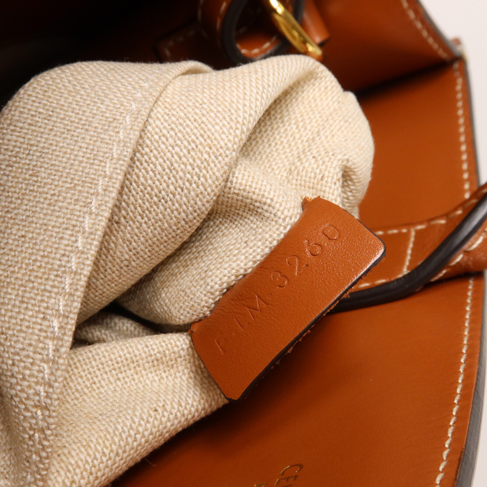 CELINE 帆布/牛皮皮革Small Vertical Cabas手挽肩背兩用袋