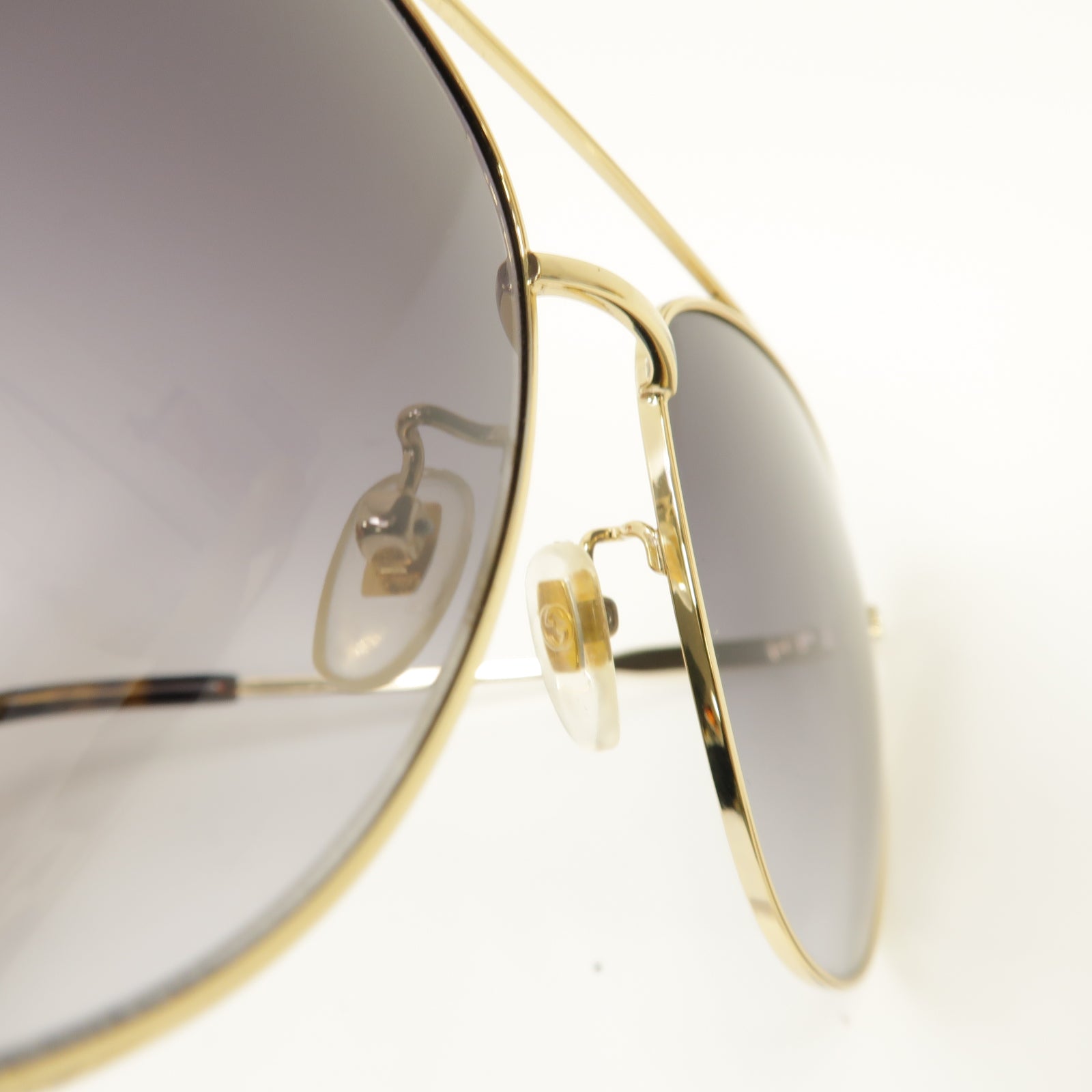 GUCCI PVC/金屬Sunglasses太陽眼鏡黒色/金色