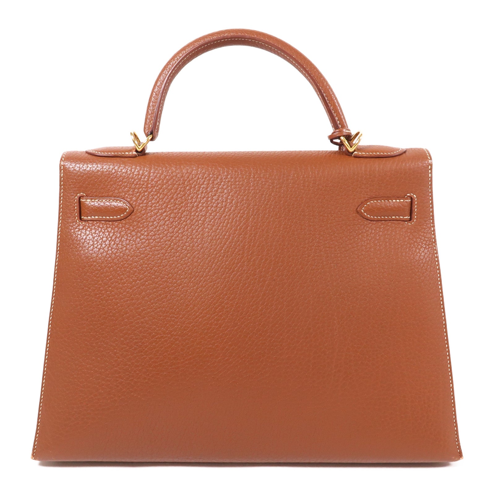 HERMES Fjord皮革Kelly 32金扣手挽肩背兩用袋