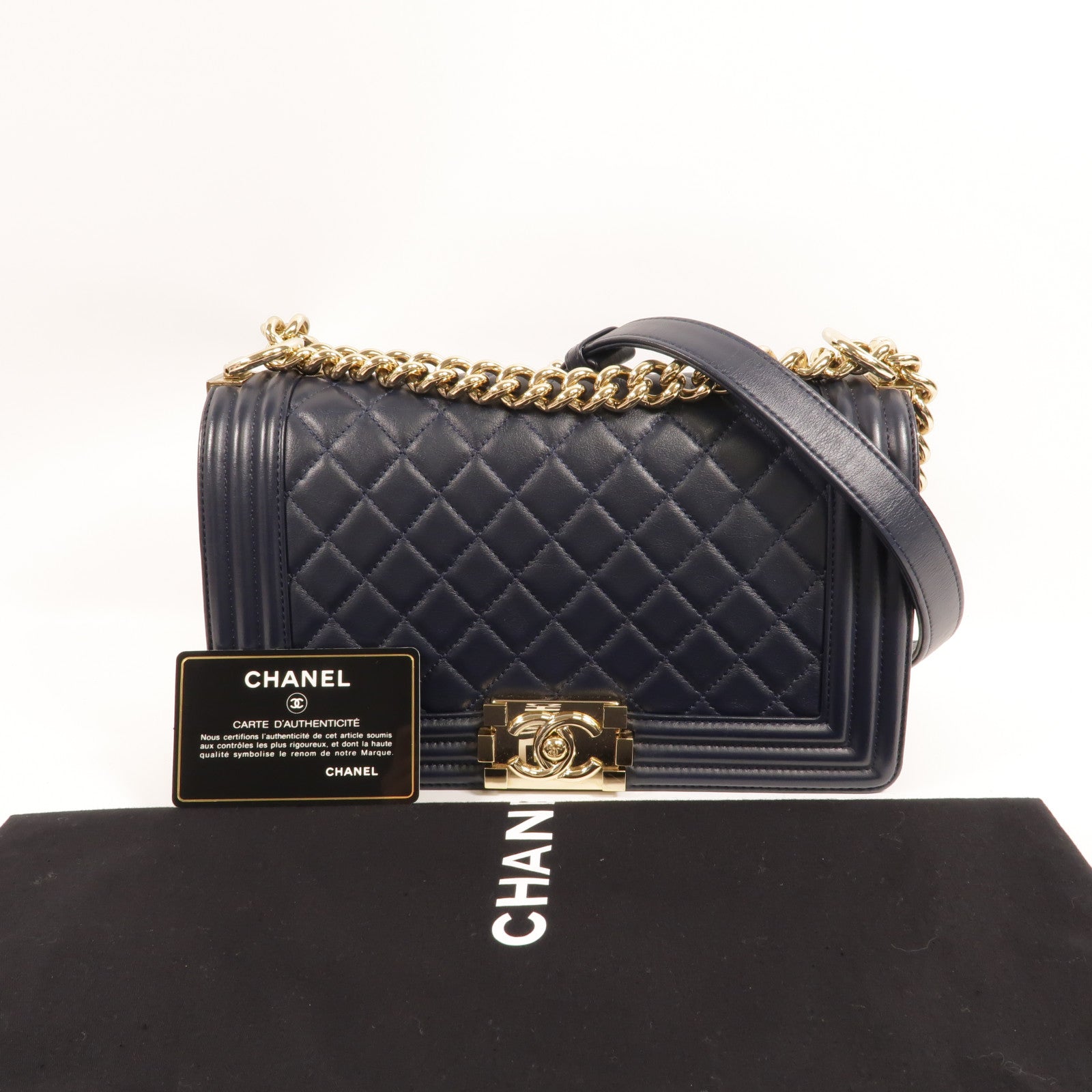 CHANEL 牛皮皮革Boy 25肩背袋
