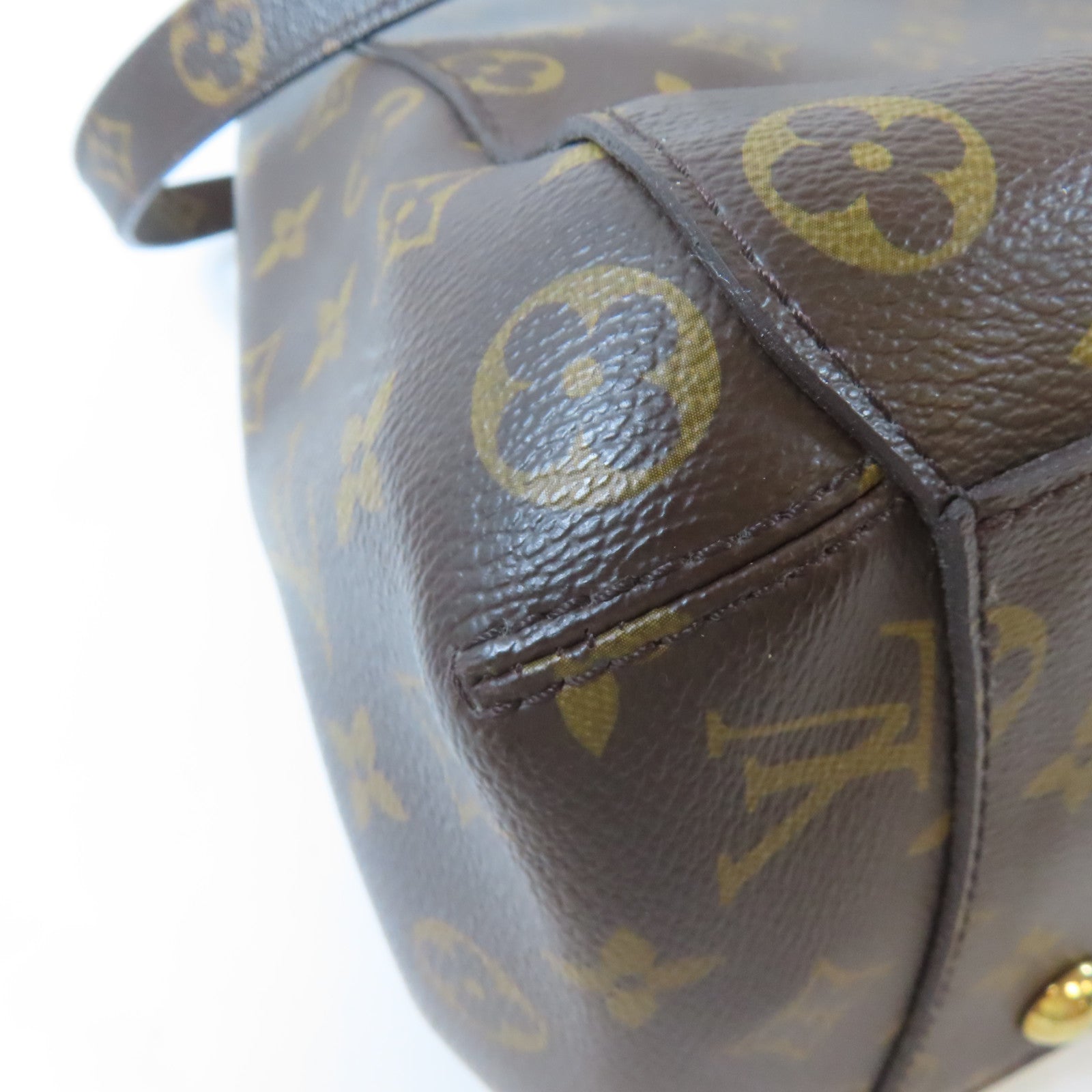 LOUIS VUITTON Monogram Montaigne GM金扣手挽肩背兩用袋啡色