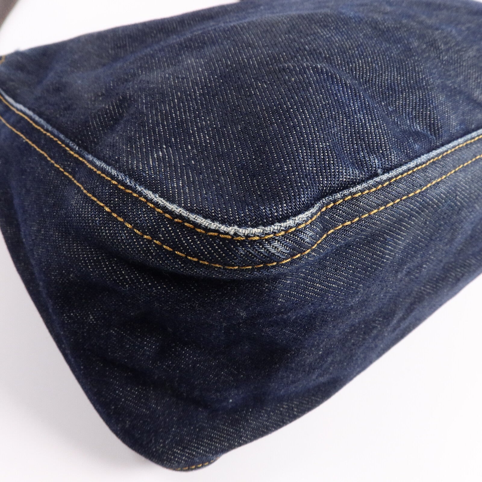 FENDI 牛仔布Mamma Baguette肩背袋