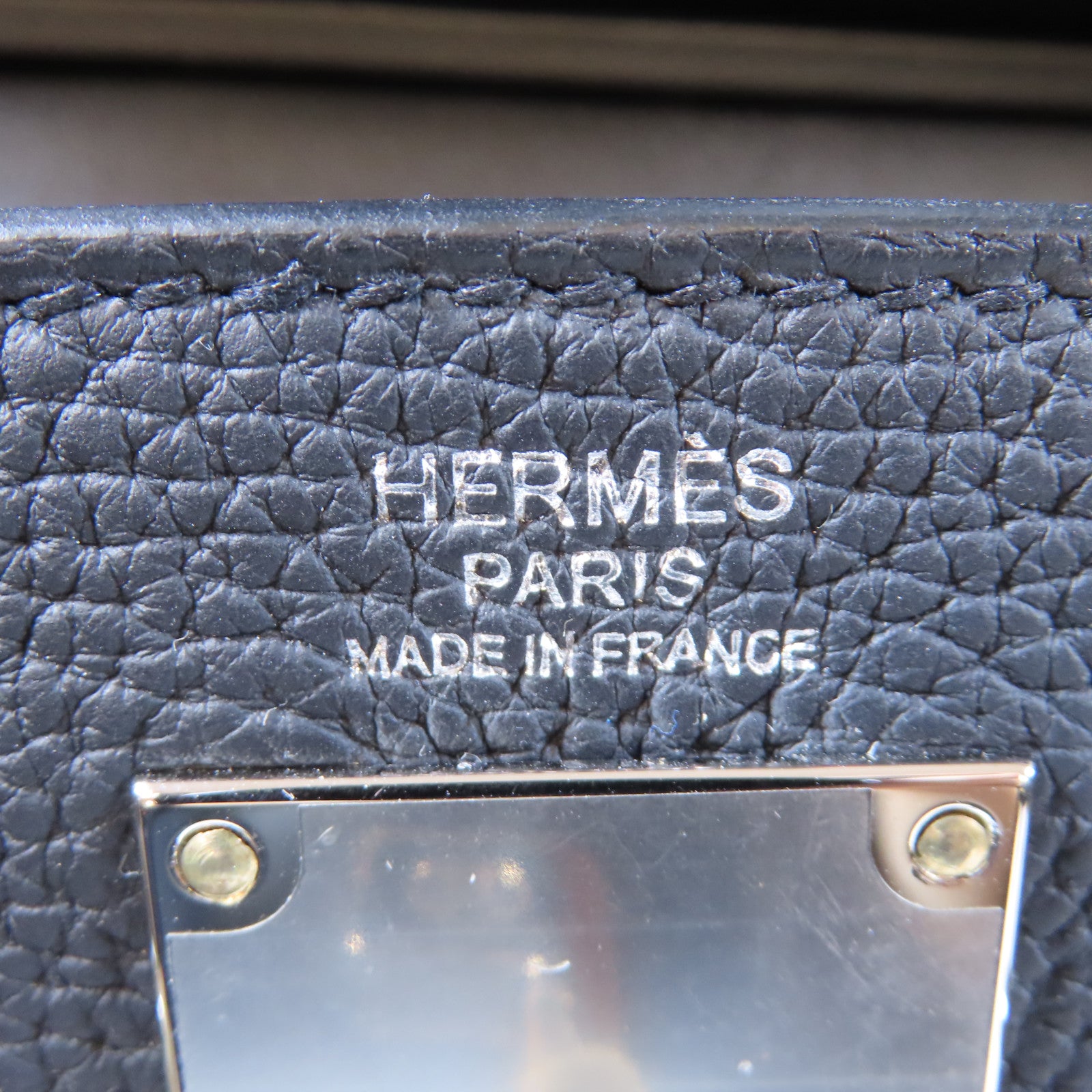 HERMES 【激減優惠】Togo皮革Hac a Dos PM銀扣肩背袋Noir/黑色