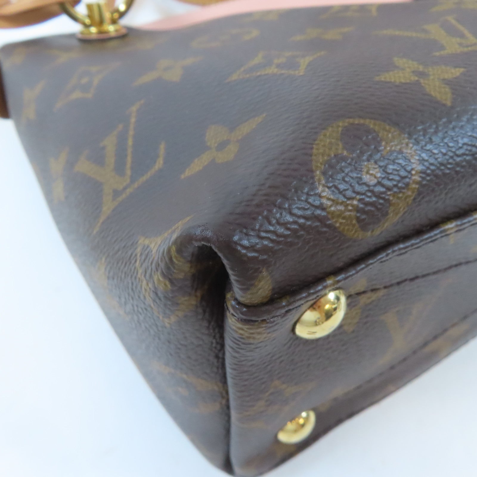 LOUIS VUITTON 【激減優惠】Monogram V Tote BB金扣手挽肩背兩用袋啡色