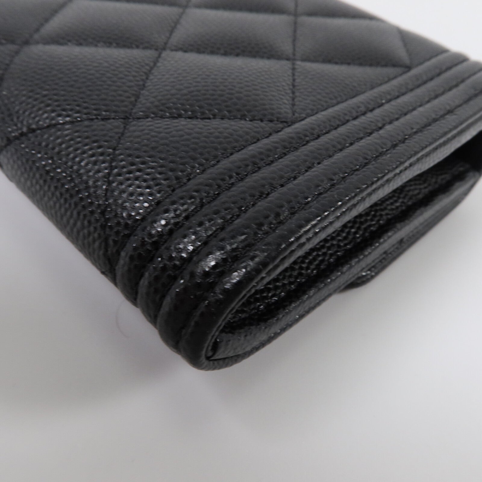 CHANEL 牛皮皮革Boy Long Wallet長錢包